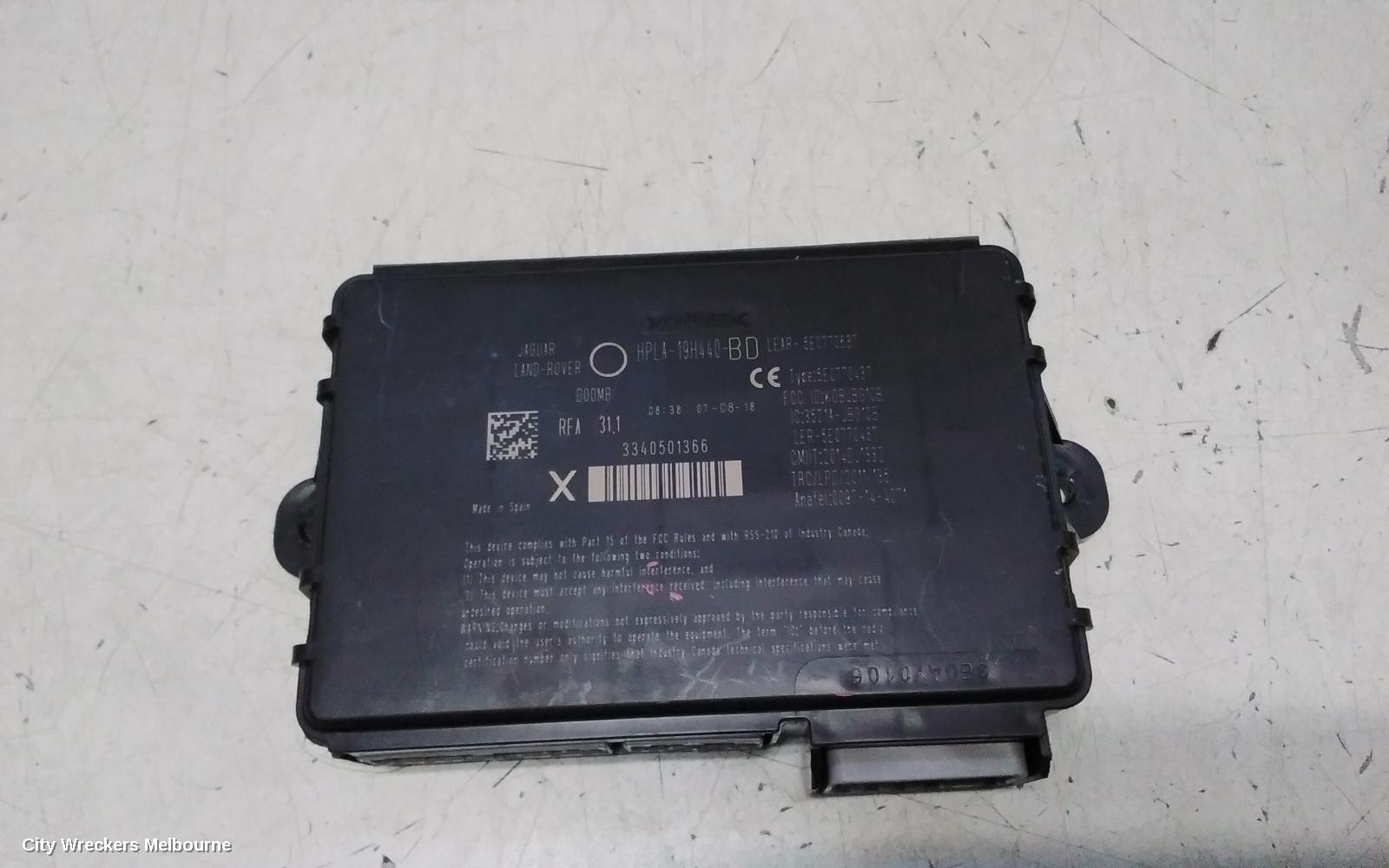 LAND ROVER RANGEROVER VELAR, L560, 05/2017 ONWARDS, ROVER SPORT VELAR KEYLESS GO MODULE ECU HPLA-19H440-BD / HPLA19H440BD: 140565 - Image 1
