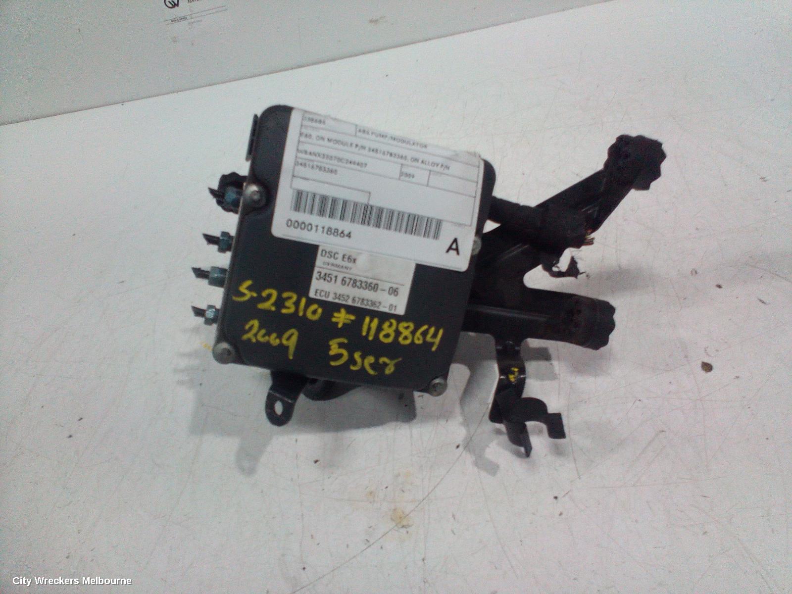 BMW 5 SERIES ABS PUMP/MODULATOR, E60, ON MODULE P/N 34516783360, ON ALLOY P/N 0265250217 P/N 34516774679, 10/2003 - 04/2010 - Image 1