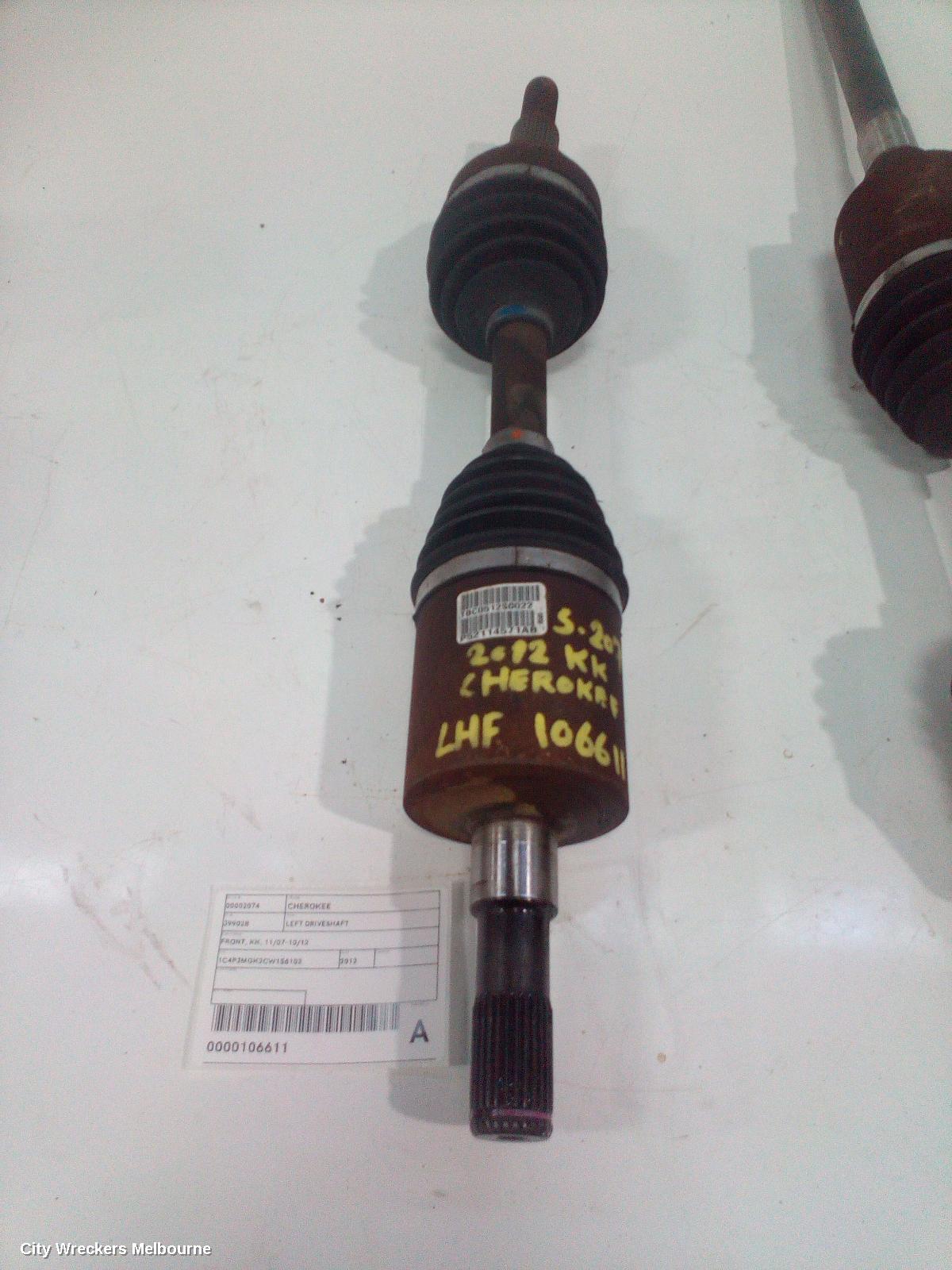 JEEP CHEROKEE LEFT DRIVESHAFT, FRONT, KK, 11/2007 - 10/2012 - Image 2