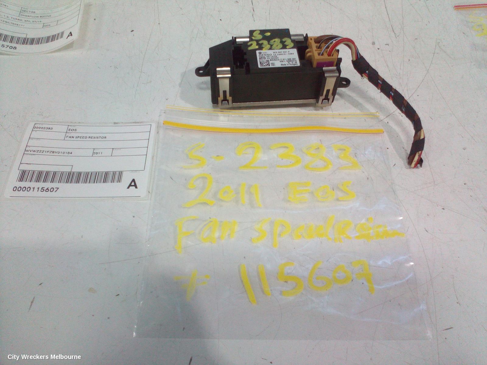 VOLKSWAGEN EOS FAN SPEED RESISTOR - Image 1