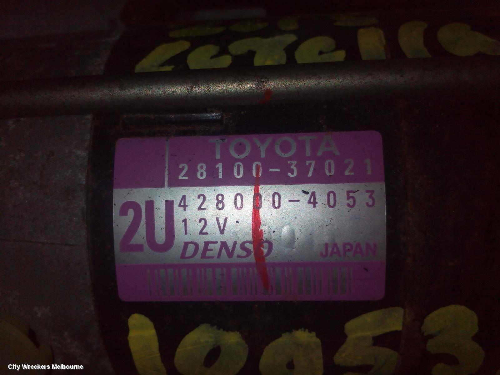 TOYOTA COROLLA STARTER, PETROL, 1.8, 2ZR-FE, ZRE172R, 12/2013 - 06/2019 - Image 1
