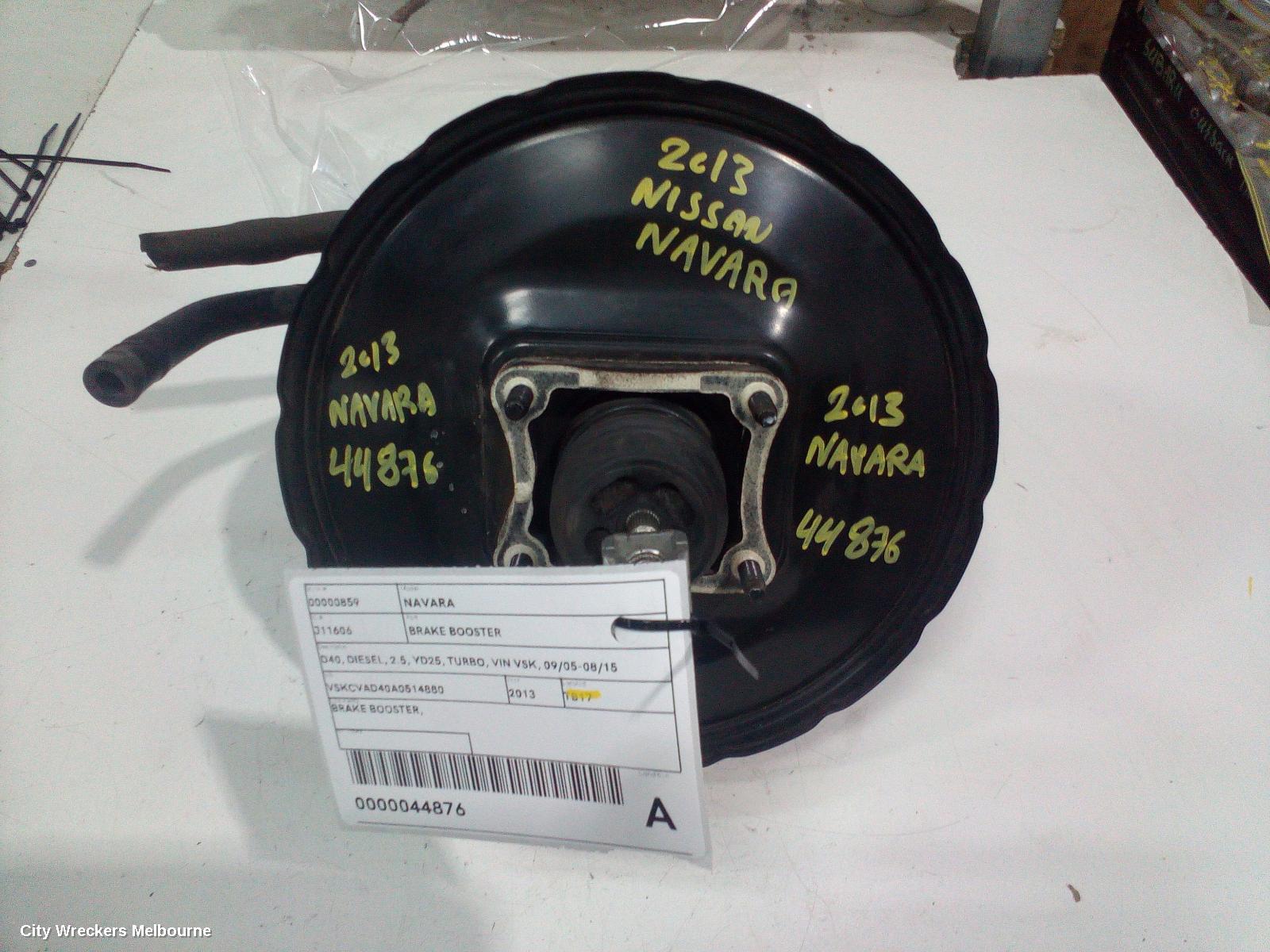NISSAN NAVARA BRAKE BOOSTER, D40, DIESEL, 2.5, YD25, TURBO, VIN VSK, 09/2005 - 08/2015 - Image 1