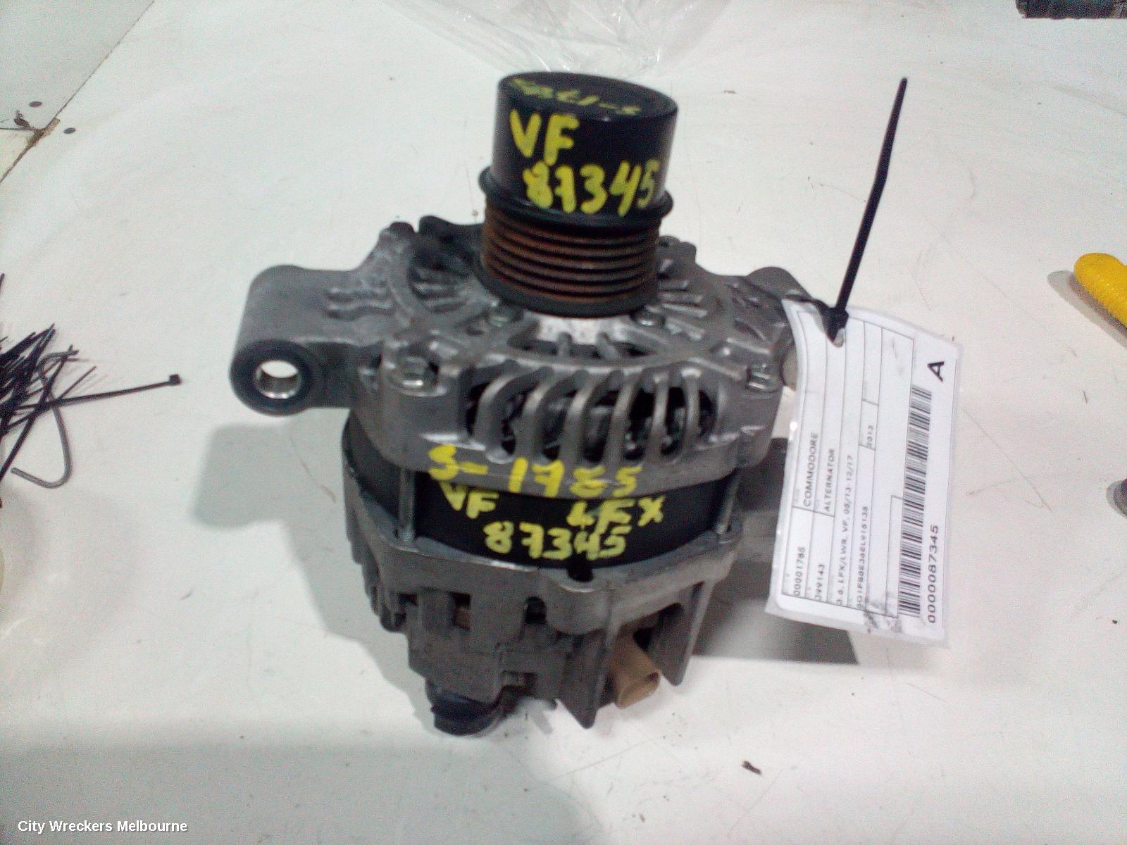 HOLDEN COMMODORE ALTERNATOR, 3.6, LFX/LWR, VF, 05/2013 - 12/2017 - Image 1
