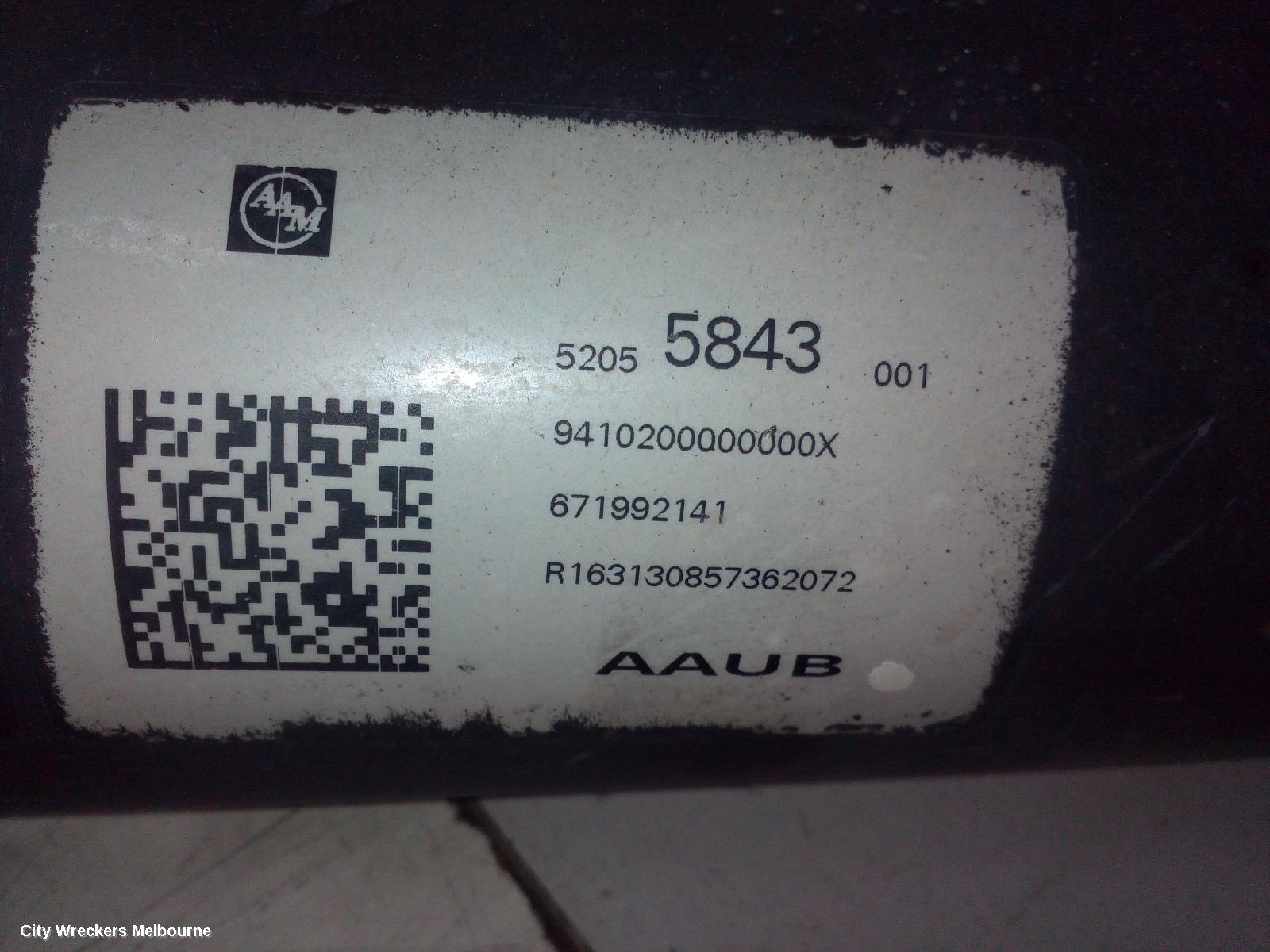 HOLDEN COLORADO FRONT PROP SHAFT, RG/RG7, 4WD, 01/2012 - 12/2020 - Image 2