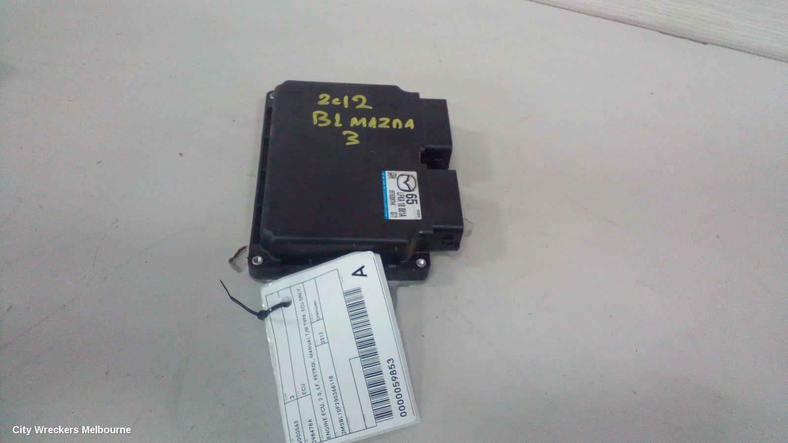MAZDA 3 ECU, ENGINE ECU, 2.0, LF, PETROL, MANUAL T/M TYPE, ECU ONLY, BL, 09/2011 - 10/2013 - Image 3