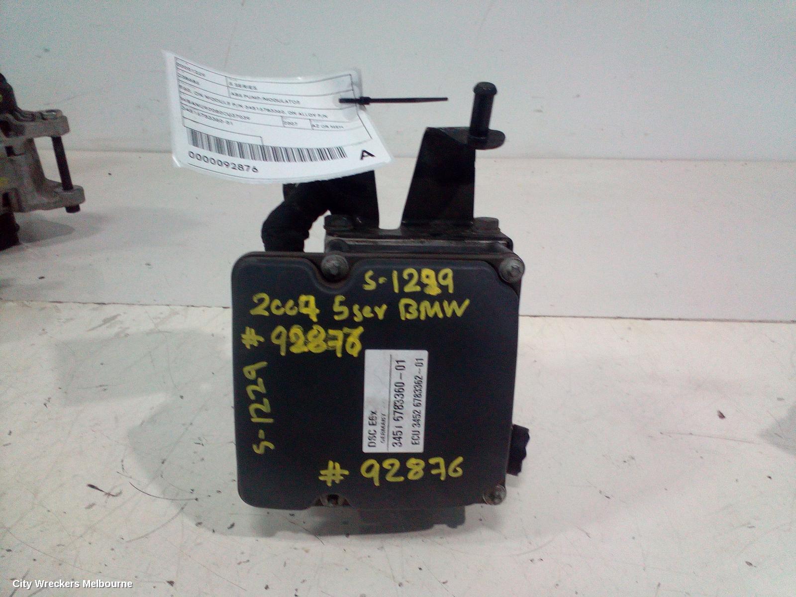 BMW 5 SERIES ABS PUMP/MODULATOR, E60, ON MODULE P/N 34516783360, ON ALLOY P/N 0265250217 P/N 34516774679, 10/2003 - 04/2010 - Image 3