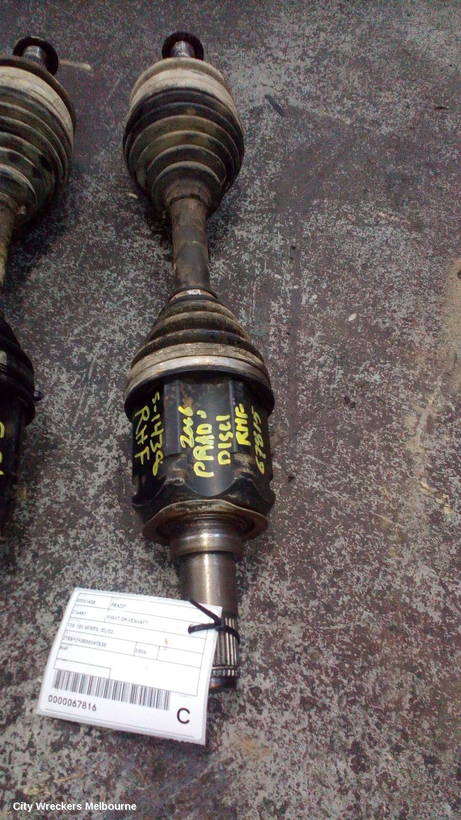 TOYOTA PRADO RIGHT DRIVESHAFT, 120-150 SERIES, 02/2003 ONWARDS - Image 1