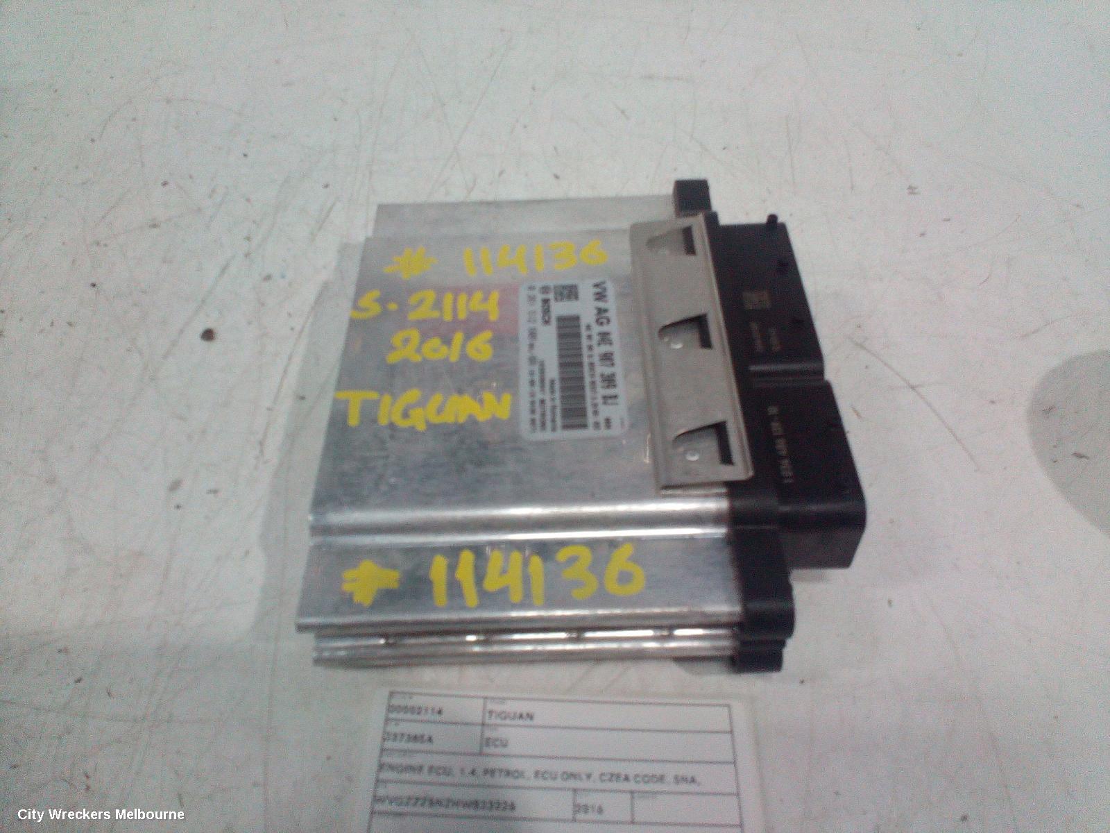 VOLKSWAGEN TIGUAN ECU, ENGINE ECU, 1.4, PETROL, ECU ONLY, CZEA CODE, 5NA, 06/2016 ONWARDS - Image 1