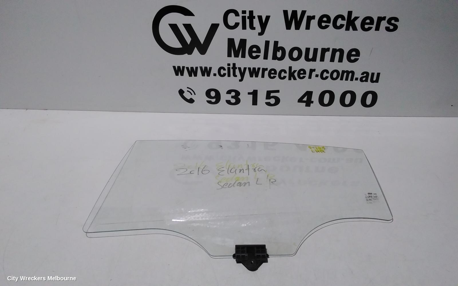 HYUNDAI ELANTRA LEFT REAR DOOR WINDOW, AD, 12/2015 - 12/2020 - Image 1