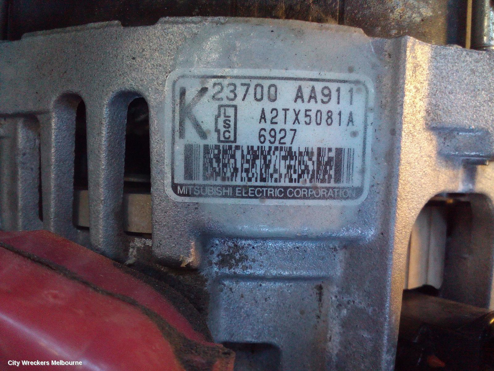 SUBARU LIBERTY ALTERNATOR, PETROL, 2.5, FB25, P/N 23700AA911, 6TH GEN, 08/2014 - 04/2021 - Image 1
