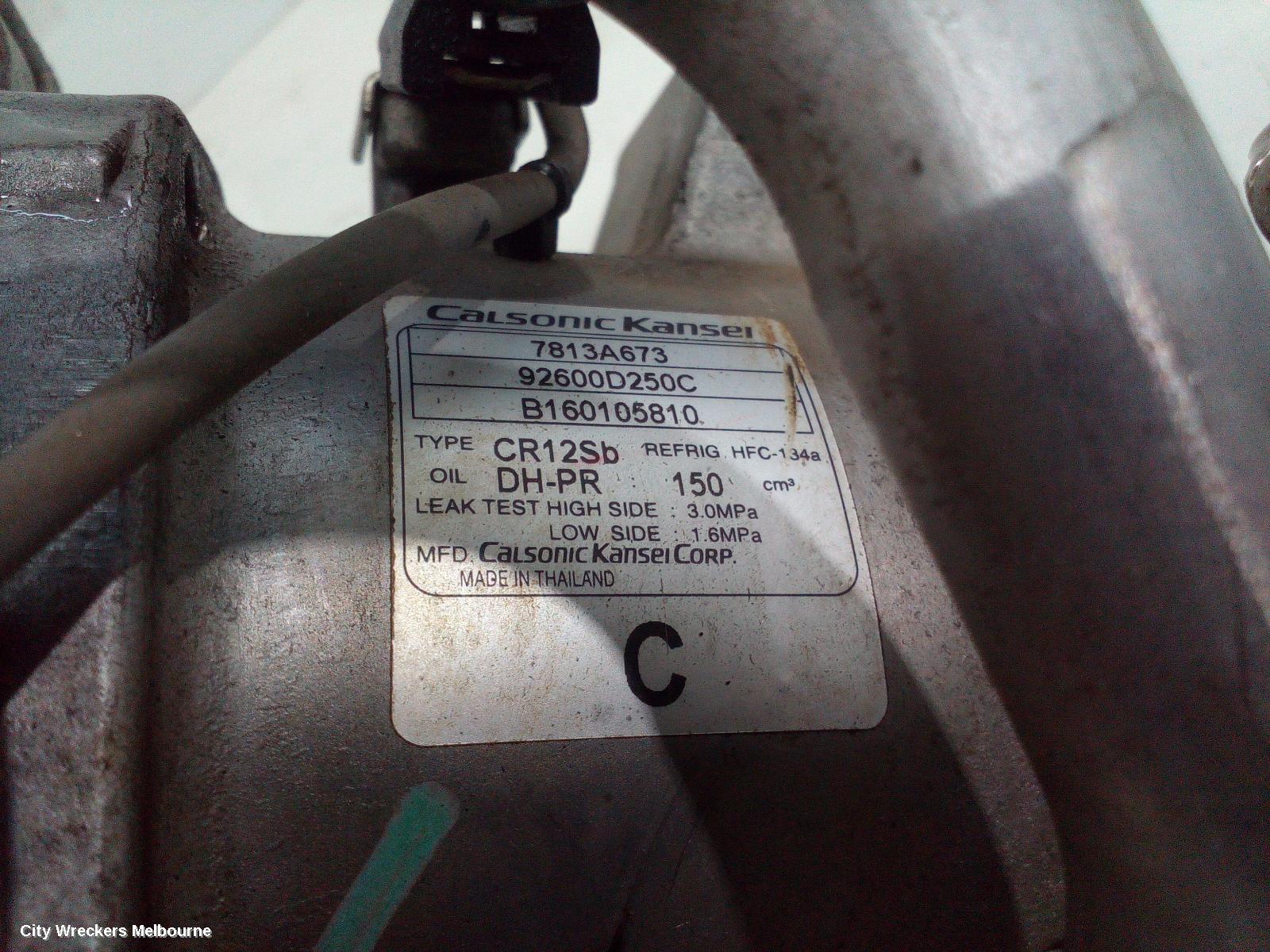 MITSUBISHI TRITON A/C COMPRESSOR, MQ-MR, 2.4, 4N15, DIESEL, 04/2015 ONWARDS - Image 2