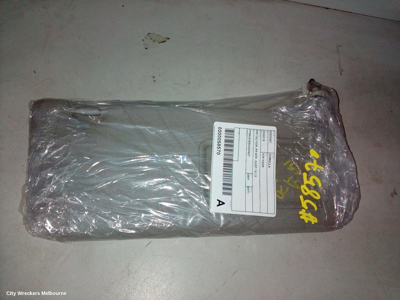 TOYOTA COROLLA SUNVISOR, ZRE152/20153R, RH SIDE, 03/2007 - 10/2013 - Image 3