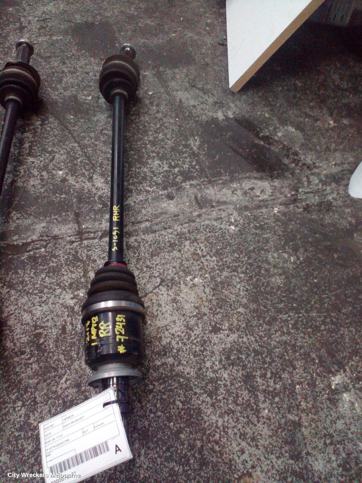 SUBARU IMPREZA RIGHT DRIVESHAFT, REAR, G5, 11/2016 ONWARDS - Image 1