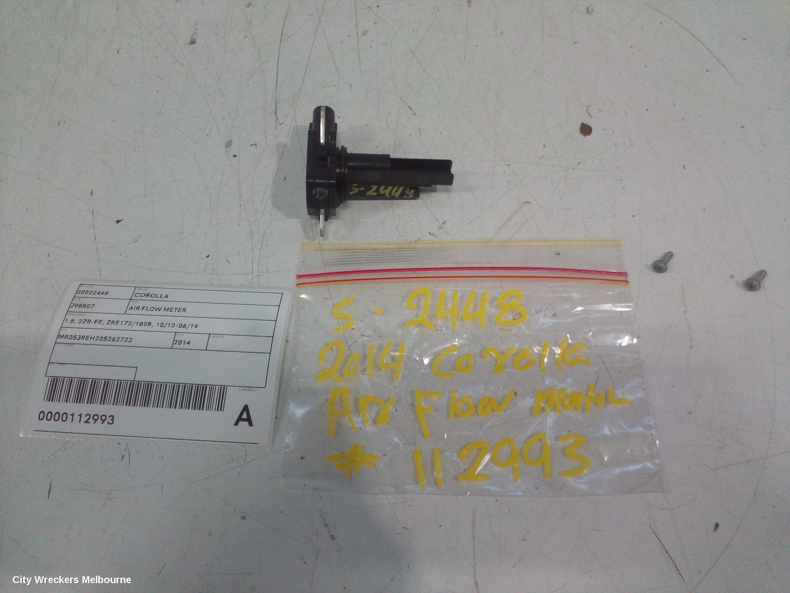 TOYOTA COROLLA AIR FLOW METER, 1.8, 2ZR-FE, ZRE172/20182R, 10/2012 - 06/2019 - Image 2