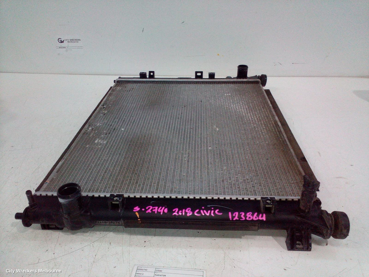 HONDA CIVIC RADIATOR, AUTO, 1.8, PETROL, 10TH GEN, 05/2016 - 08/2021 - Image 2