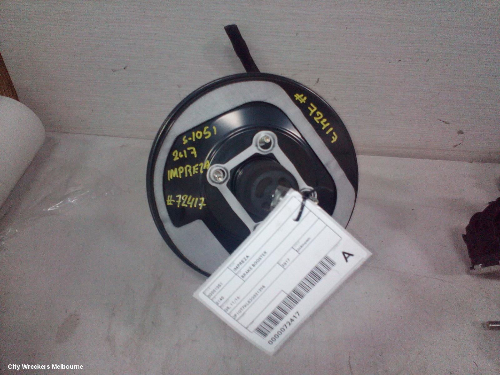 SUBARU IMPREZA BRAKE BOOSTER, G5, 11/2016 - 09/2023 - Image 1