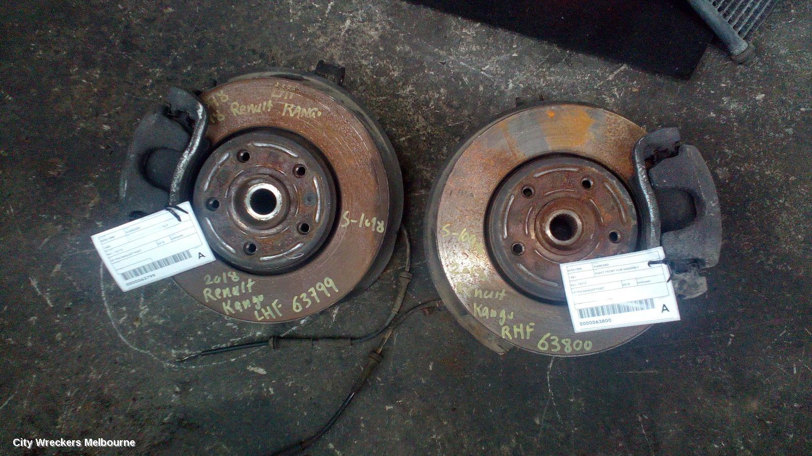 RENAULT KANGOO RIGHT FRONT HUB ASSEMBLY, X61, 10/2010 - 02/2022 - Image 2
