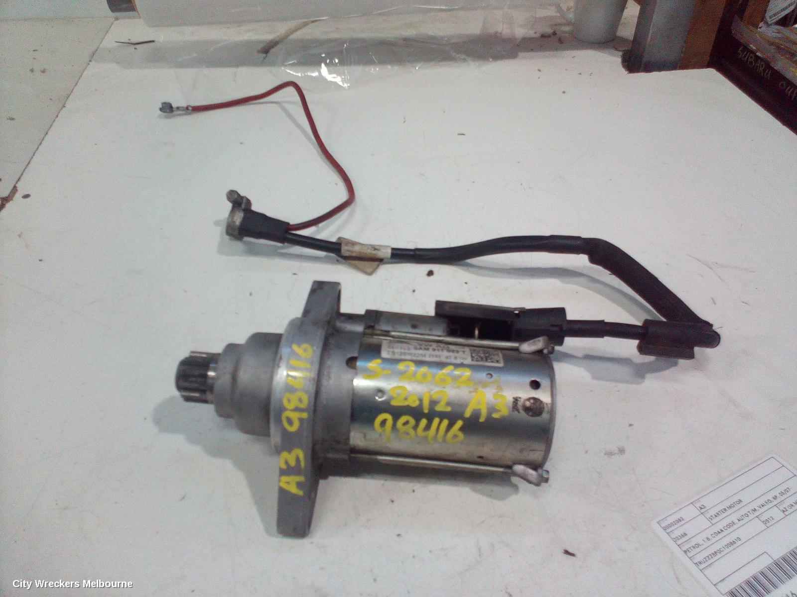 AUDI A3 STARTER, PETROL, 1.8, CDAA CODE, AUTO T/M, VALEO, 8P, 05/2007 - 04/2013 - Image 1