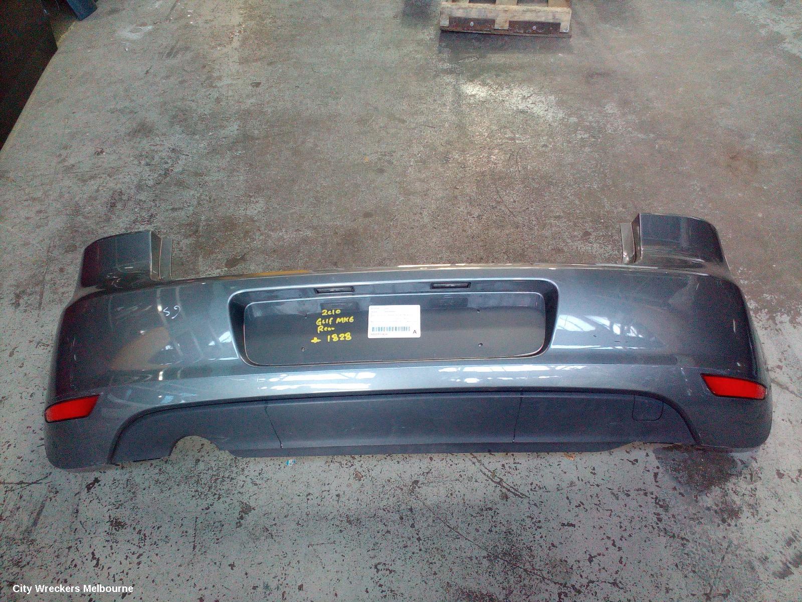 VOLKSWAGEN GOLF REAR BUMPER, GEN 6, HATCH, GTD, NON PARK SENSOR TYPE, 06/2010 - 12/2012 - Image 1