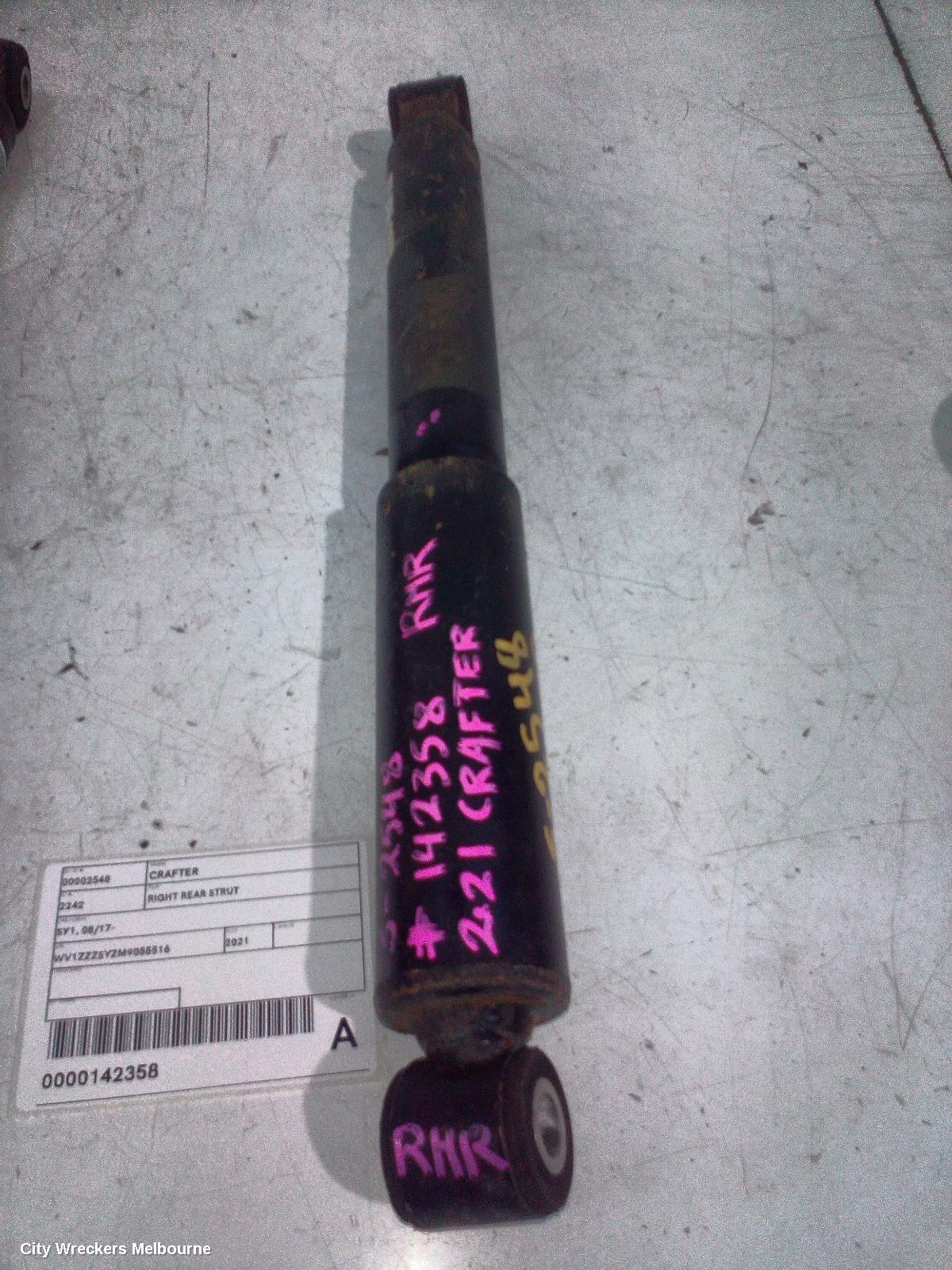 VOLKSWAGEN CRAFTER RIGHT REAR STRUT, SY1, 08/2017 ONWARDS - Image 1