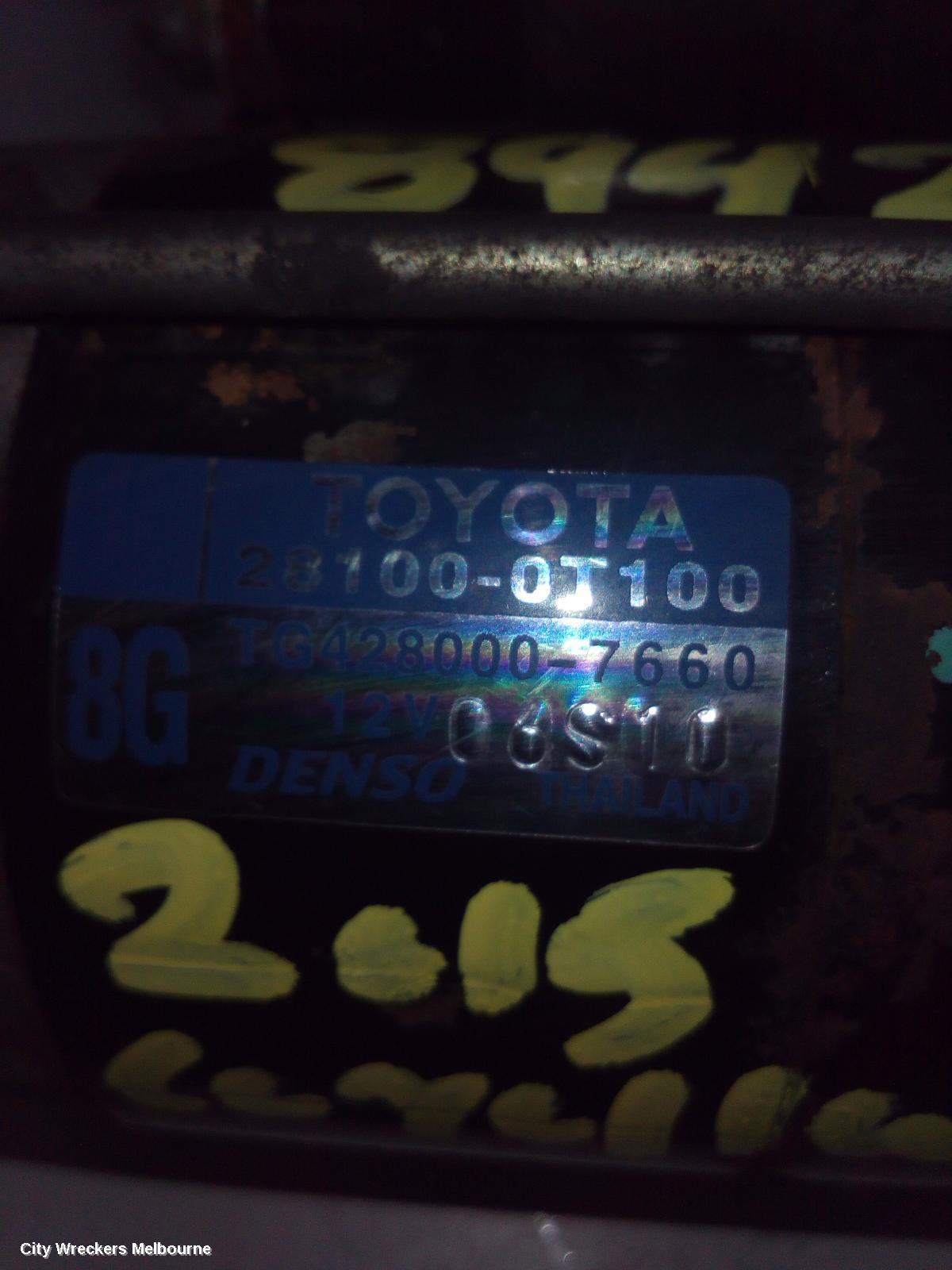 TOYOTA COROLLA STARTER, PETROL, 1.8, 2ZR-FE, ZRE172R, 12/2013 - 06/2019 - Image 1