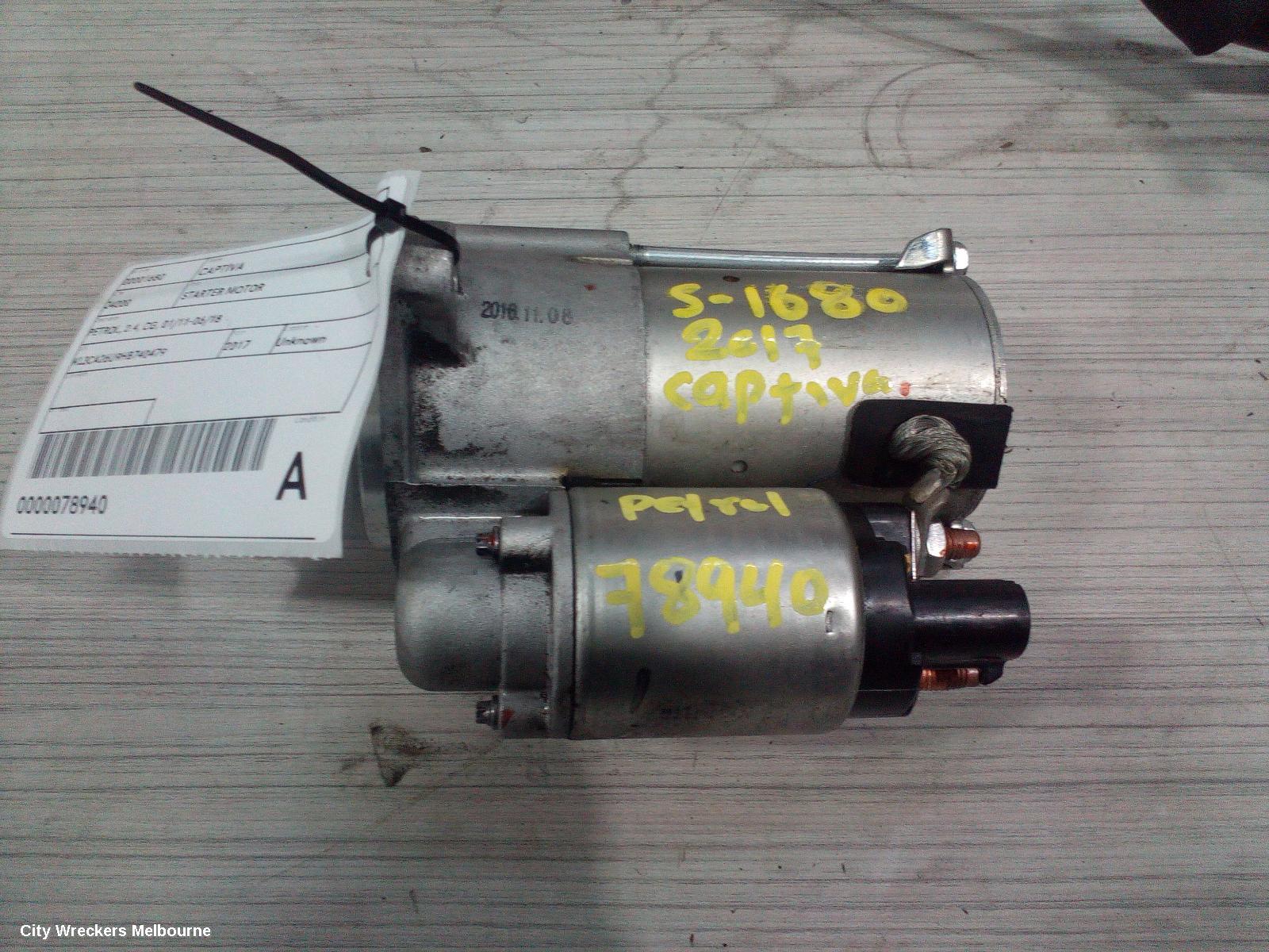 HOLDEN CAPTIVA STARTER, PETROL, 2.4, CG, 01/2011 - 06/2018 - Image 1