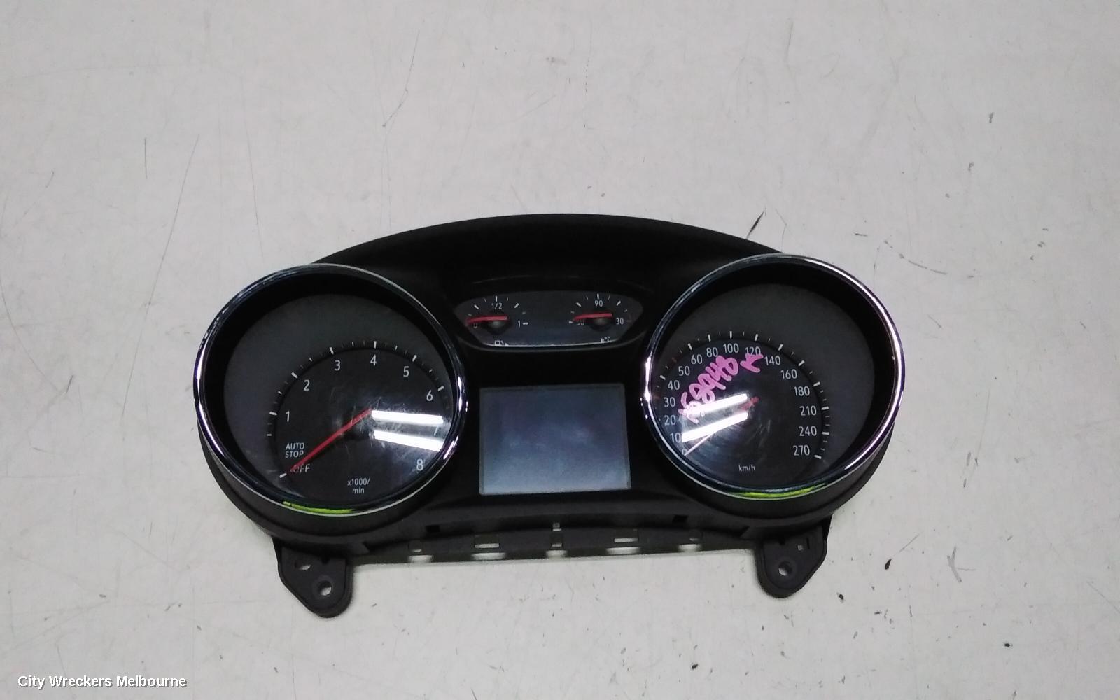 HOLDEN ASTRA INSTRUMENT CLUSTER, PETROL, AUTO T/M, BK, HATCH/WAGON, 09/2016 ONWARDS - Image 1