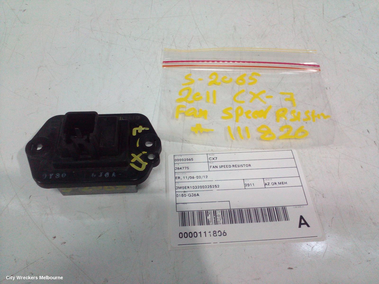 MAZDA CX7 FAN SPEED RESISTOR, ER, 11/2006 - 02/2012 - Image 1