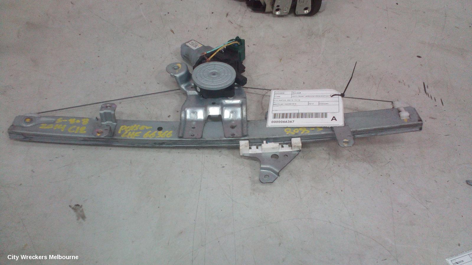 NISSAN PULSAR LEFT FRONT WINDOW REG/MOTOR, C12, HATCH, 05/2013 - 12/2016 - Image 2