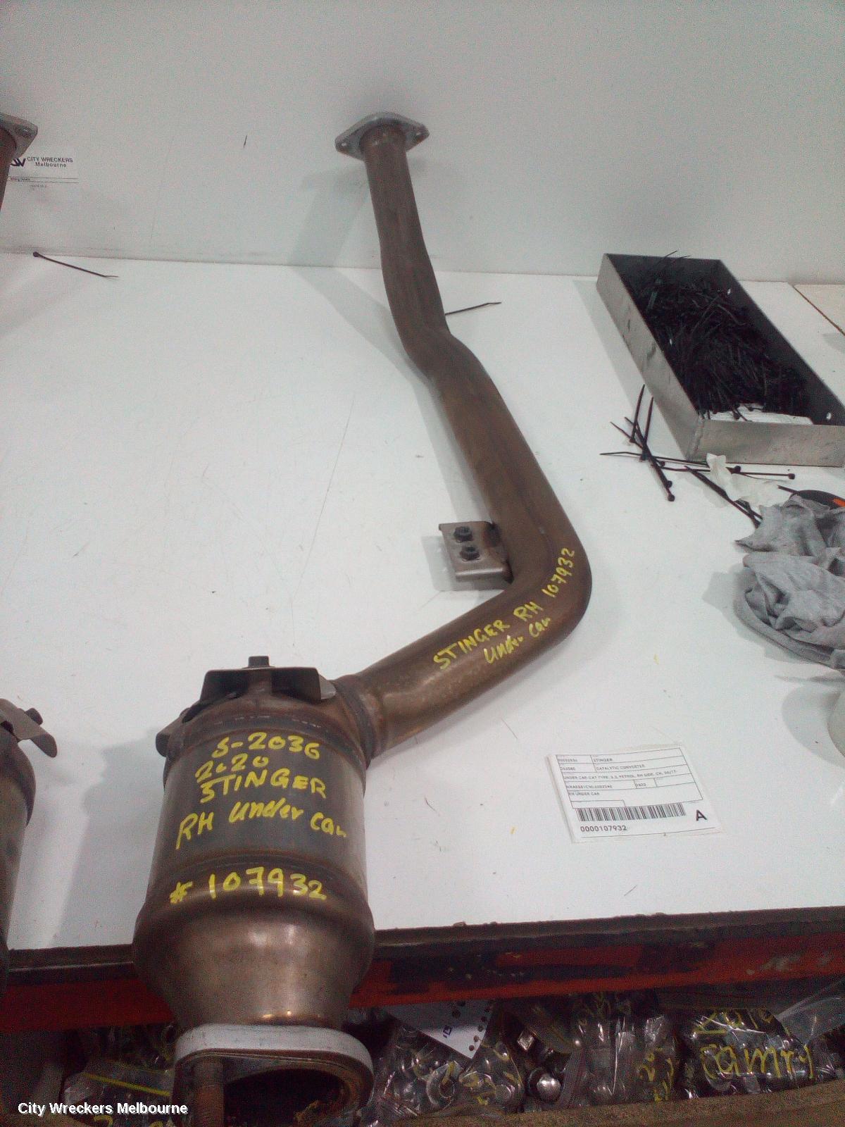 KIA STINGER CATALYTIC CONVERTER, UNDER CAR-CAT TYPE, 3.3, PETROL, RH SIDE, CK, 06/2017 - 04/2023 - Image 1
