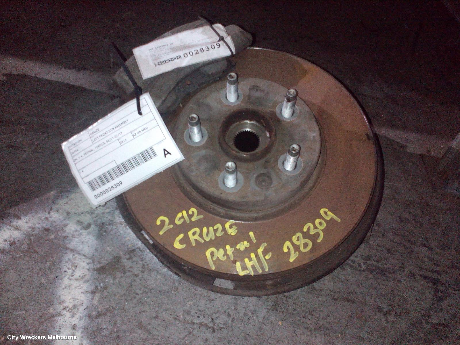 HOLDEN CRUZE LEFT FRONT HUB ASSEMBLY, JH, 1.4, PETROL, 105PCD, 03/2011 - 01/2017 - Image 2