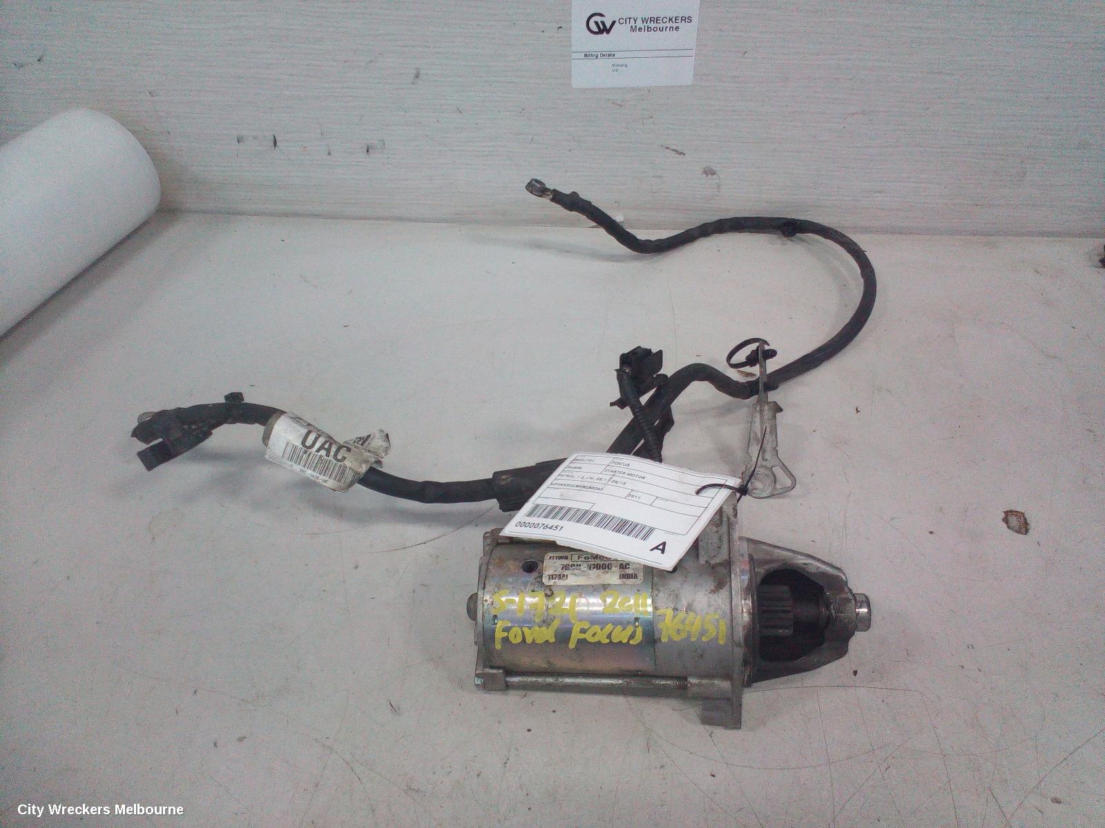 FORD FOCUS STARTER, PETROL, 1.6, LW, 05/2011 - 08/2015 - Image 2