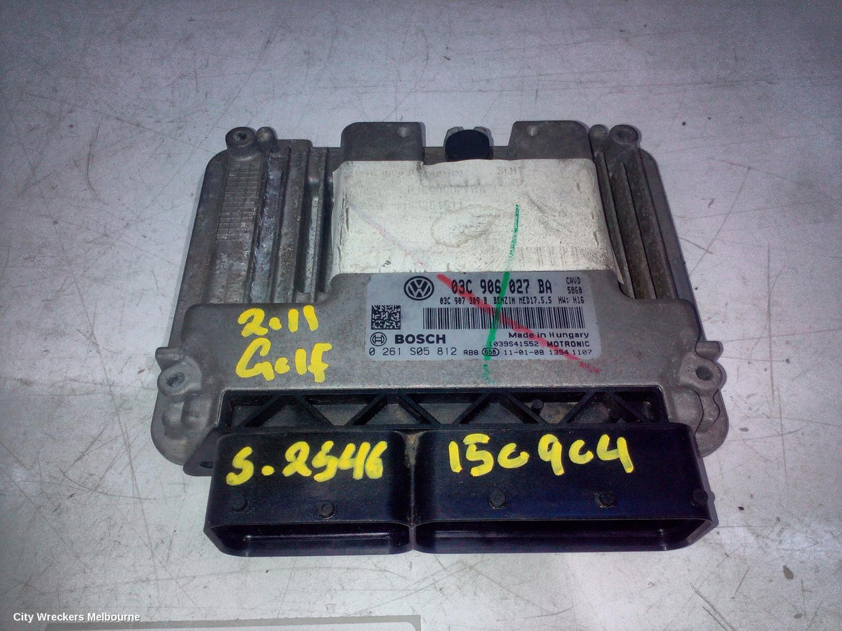 VOLKSWAGEN GOLF ECU, ENGINE ECU, 1.4, PETROL, CAVD CODE, ECU ONLY, GEN 6, 10/2008 - 01/2016 - Image 1