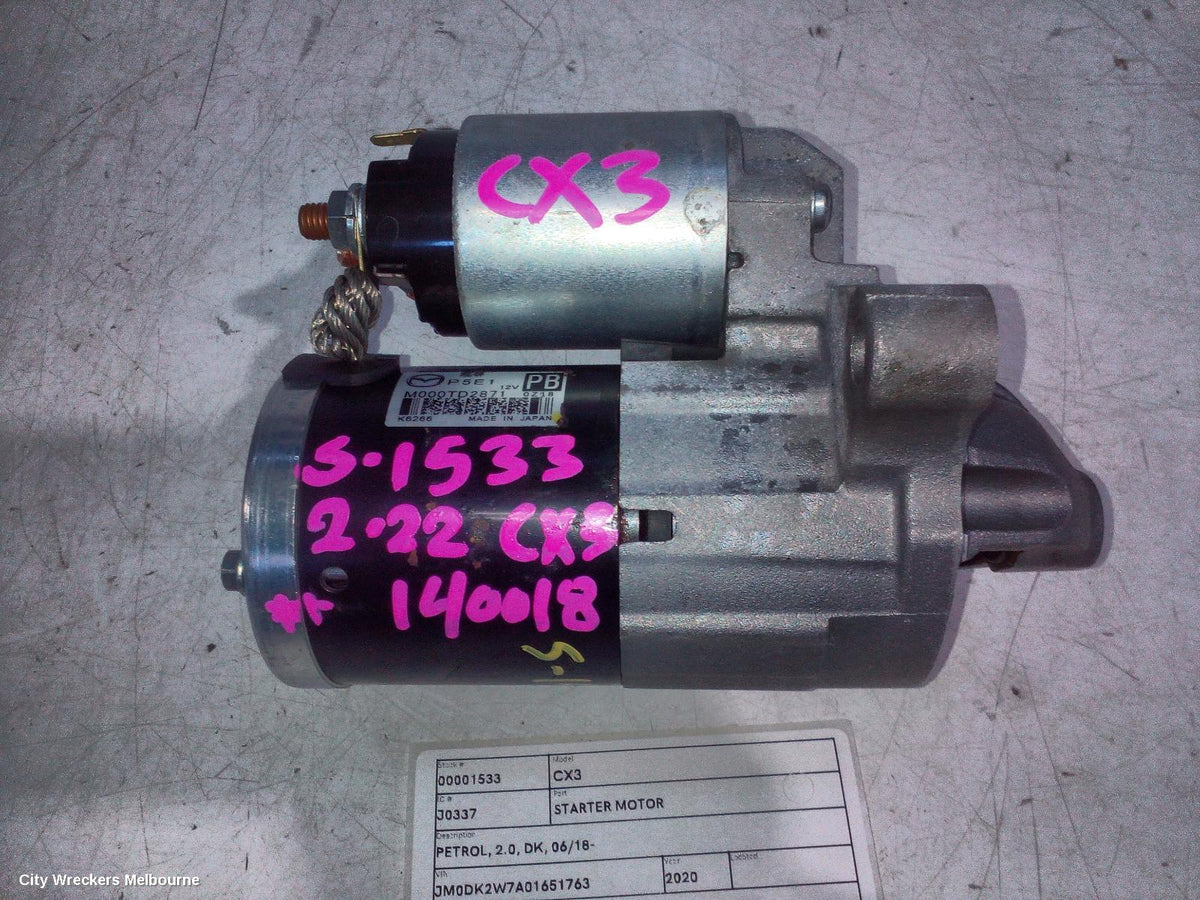 MAZDA CX3 STARTER, PETROL, 2.0, DK, 06/2018 ONWARDS - Image 1
