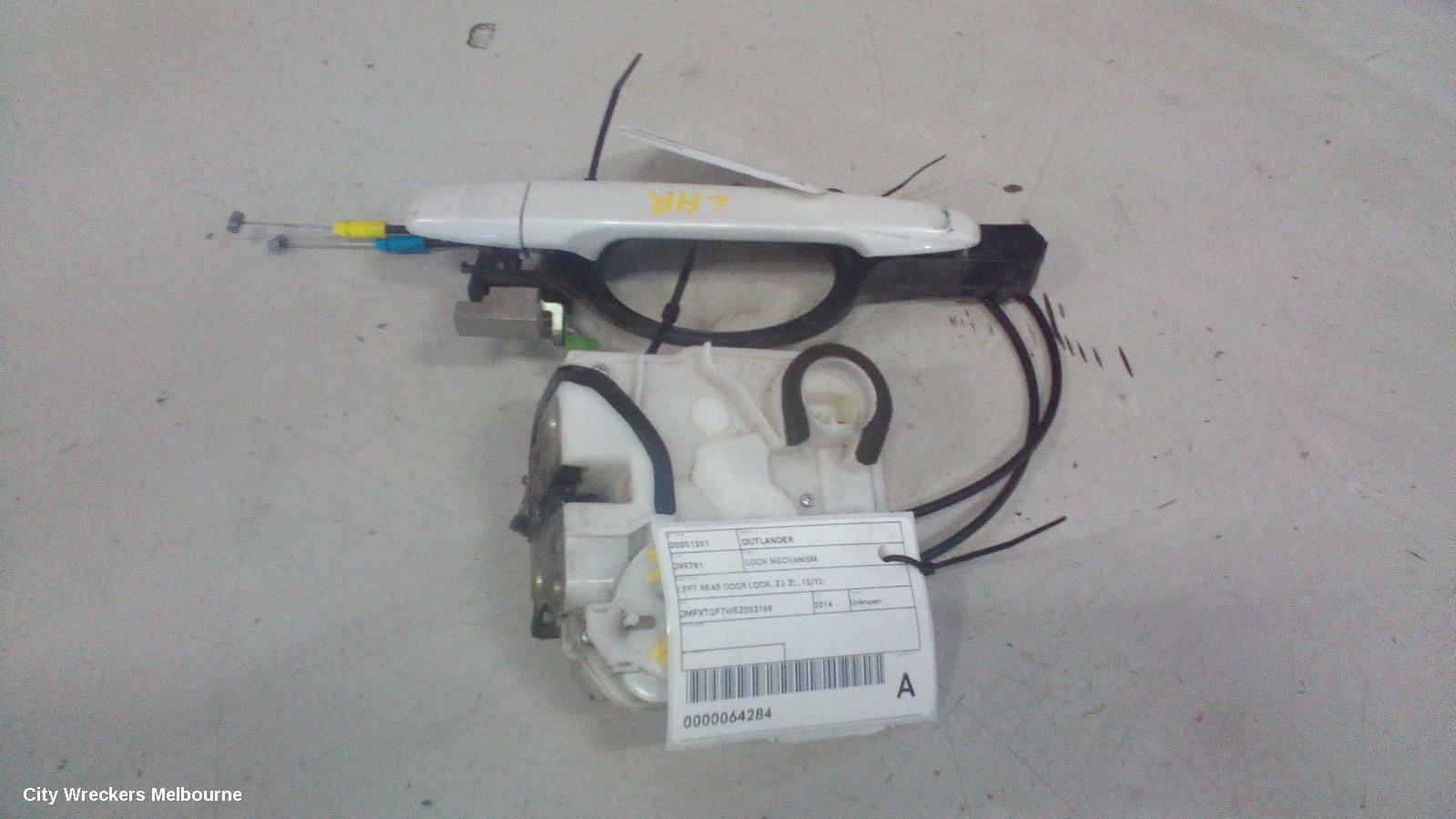 MITSUBISHI OUTLANDER DOOR/BOOT/GATE LOCK, LEFT REAR DOOR LOCK, ZJ-ZL, 10/2012 ONWARDS - Image 2