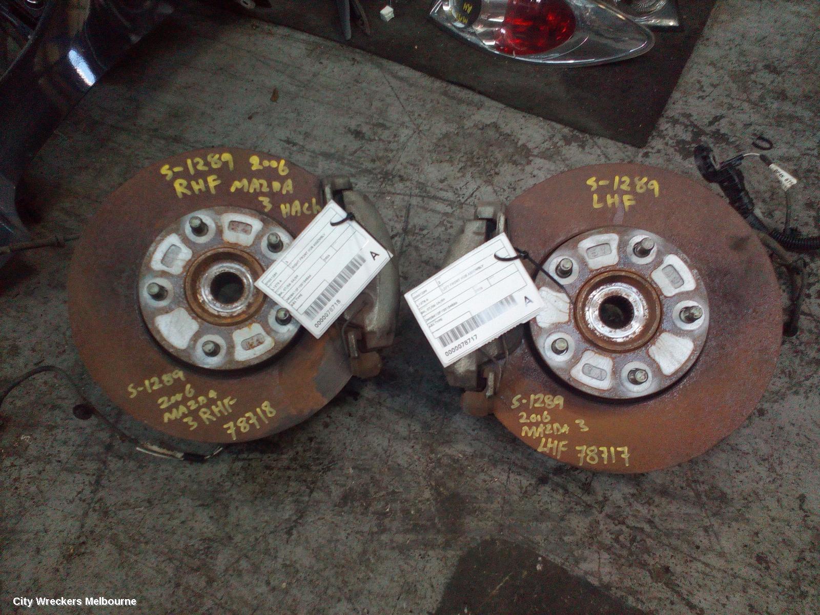 MAZDA 3 RIGHT FRONT HUB ASSEMBLY, BK, 07/2006 - 04/2009 - Image 2