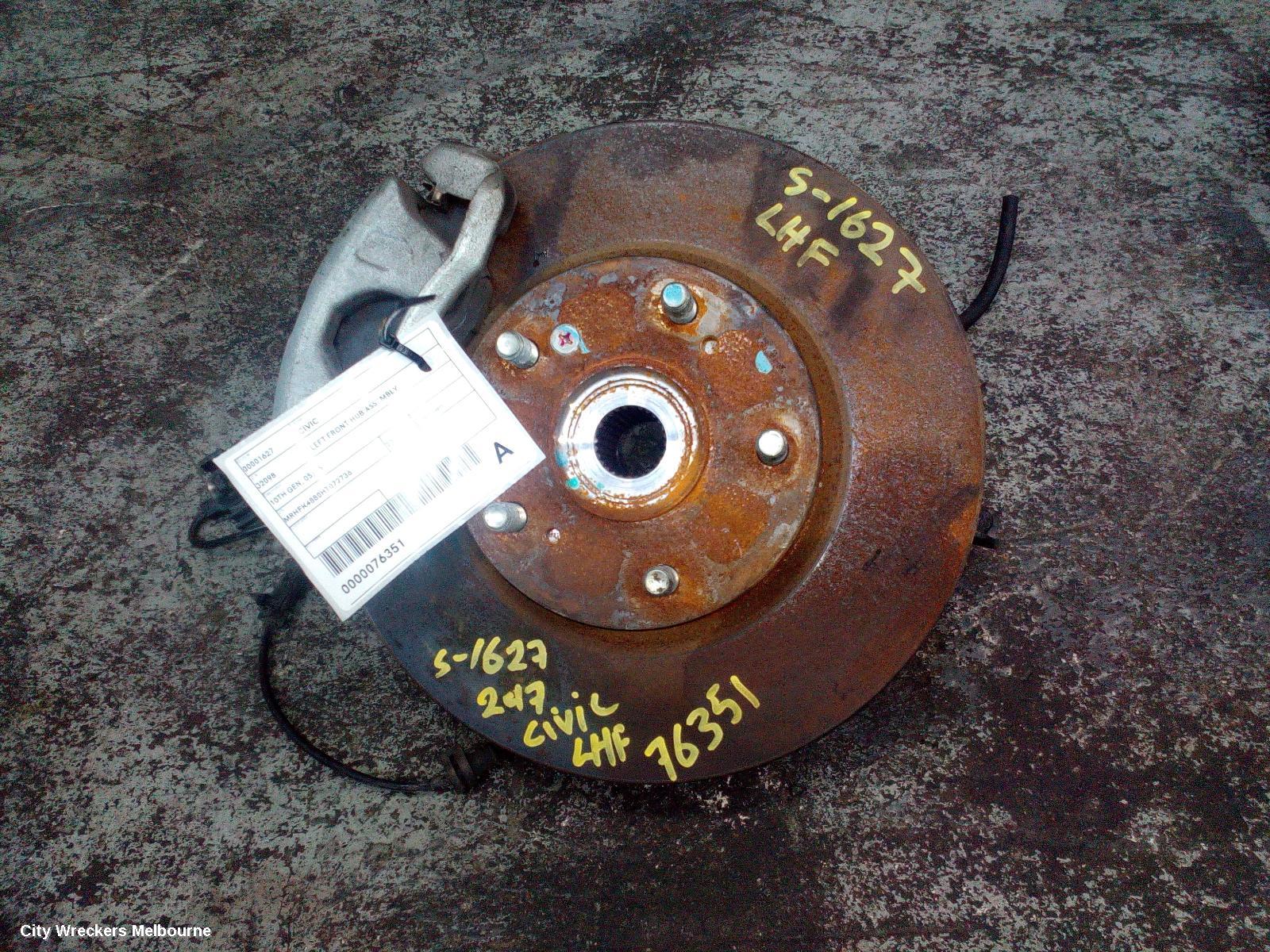 HONDA CIVIC LEFT FRONT HUB ASSEMBLY, 10TH GEN, SEDAN/HATCH, 1.5, TURBO, 05/2016 - 08/2021 - Image 1