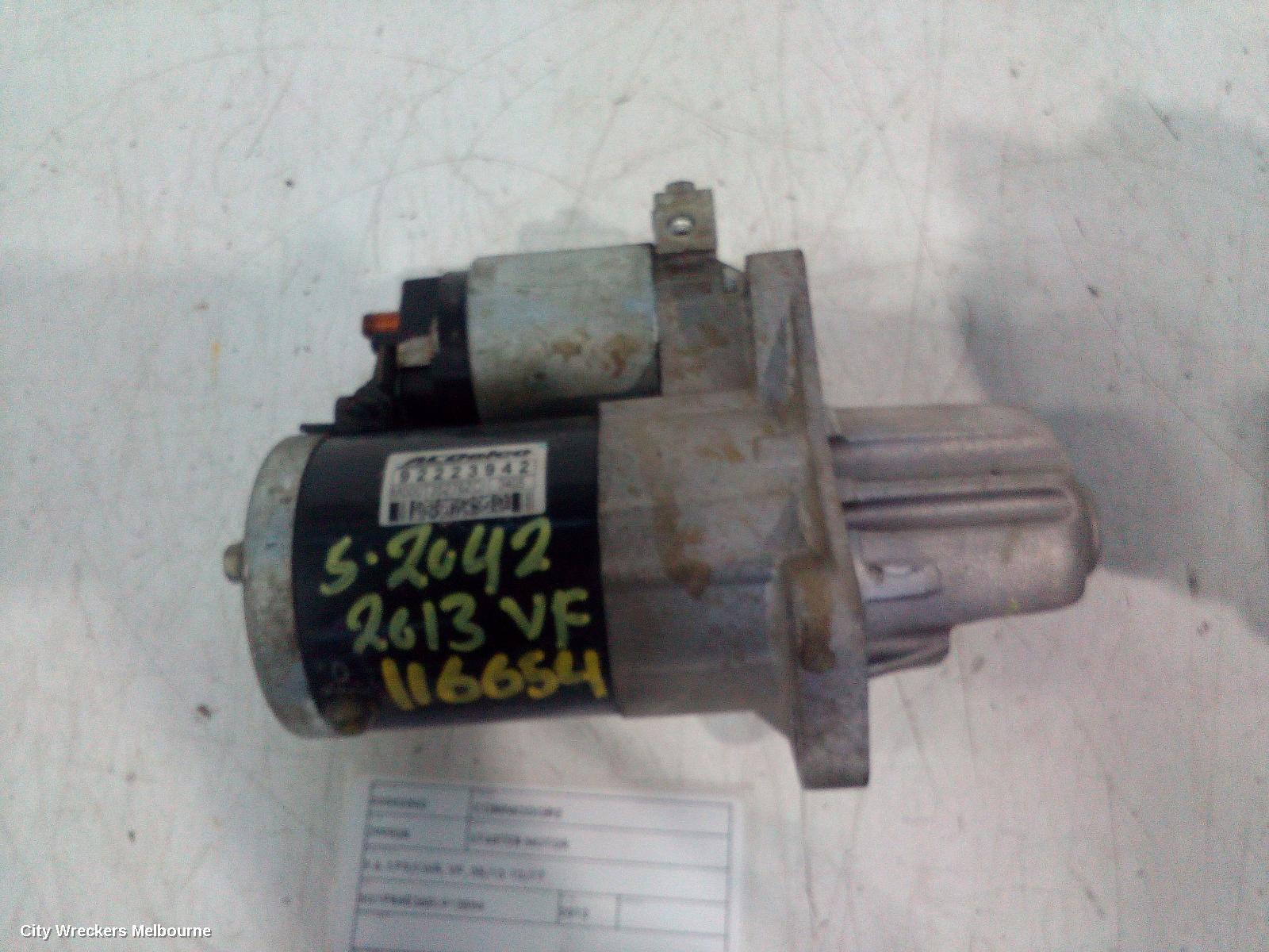 HOLDEN COMMODORE STARTER, 3.6, LFX/LWR, VF, 05/2013 - 12/2017 - Image 2