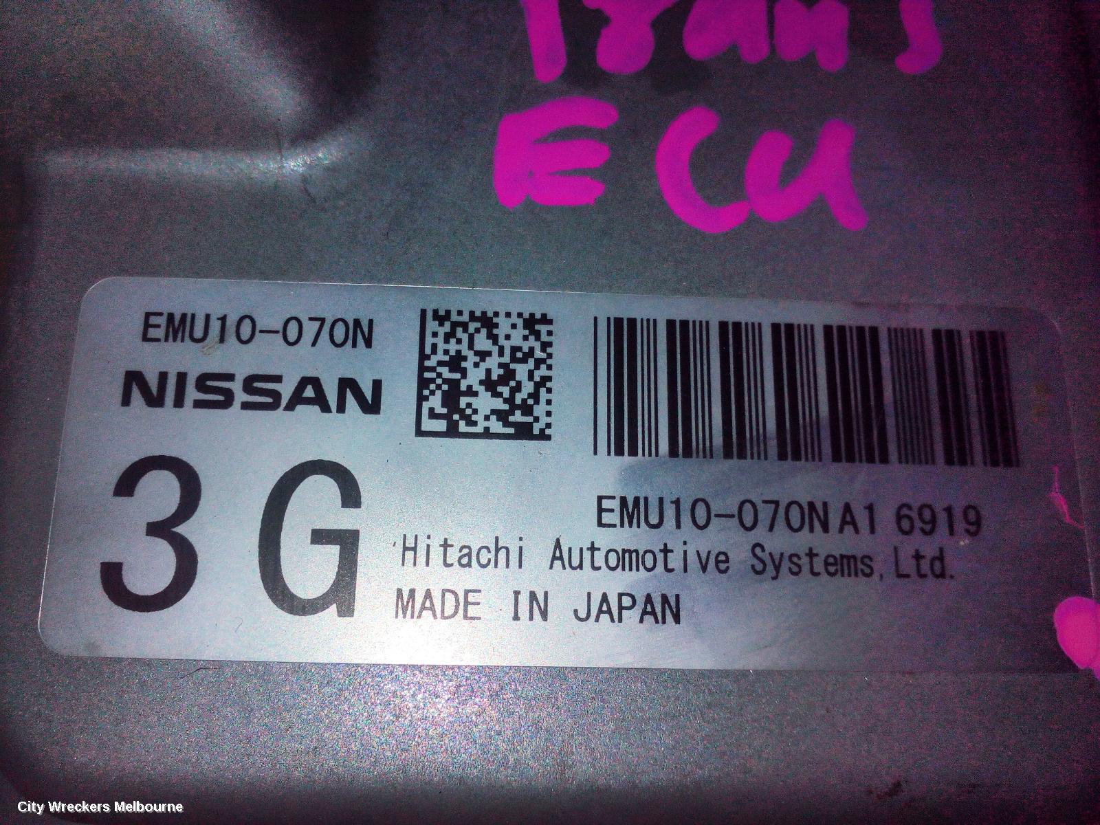NISSAN NAVARA ECU, NP300, TRANSMISSION ECU, AUTO T/M, 4WD, P/N EMU10050NA1 (1G CODE), LEFT SIDE ENGINE BAY MOUNTED, 04/2015 ONWARDS - Image 3