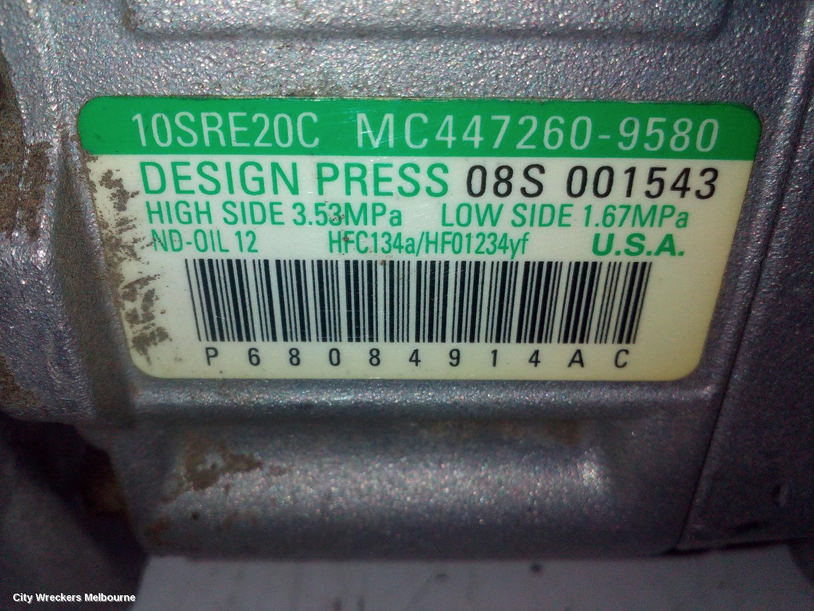 FIAT FREEMONT A/C COMPRESSOR, JF, 3.6, PETROL, 01/2014 - 01/2017 - Image 3
