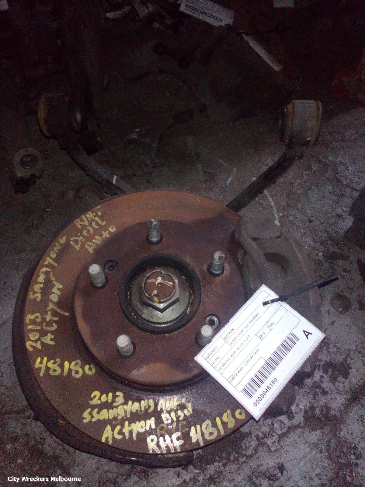 SSANGYONG ACTYON RIGHT FRONT HUB ASSEMBLY, 150 SERIES, 4WD, 01/2012 - 01/2017 - Image 3
