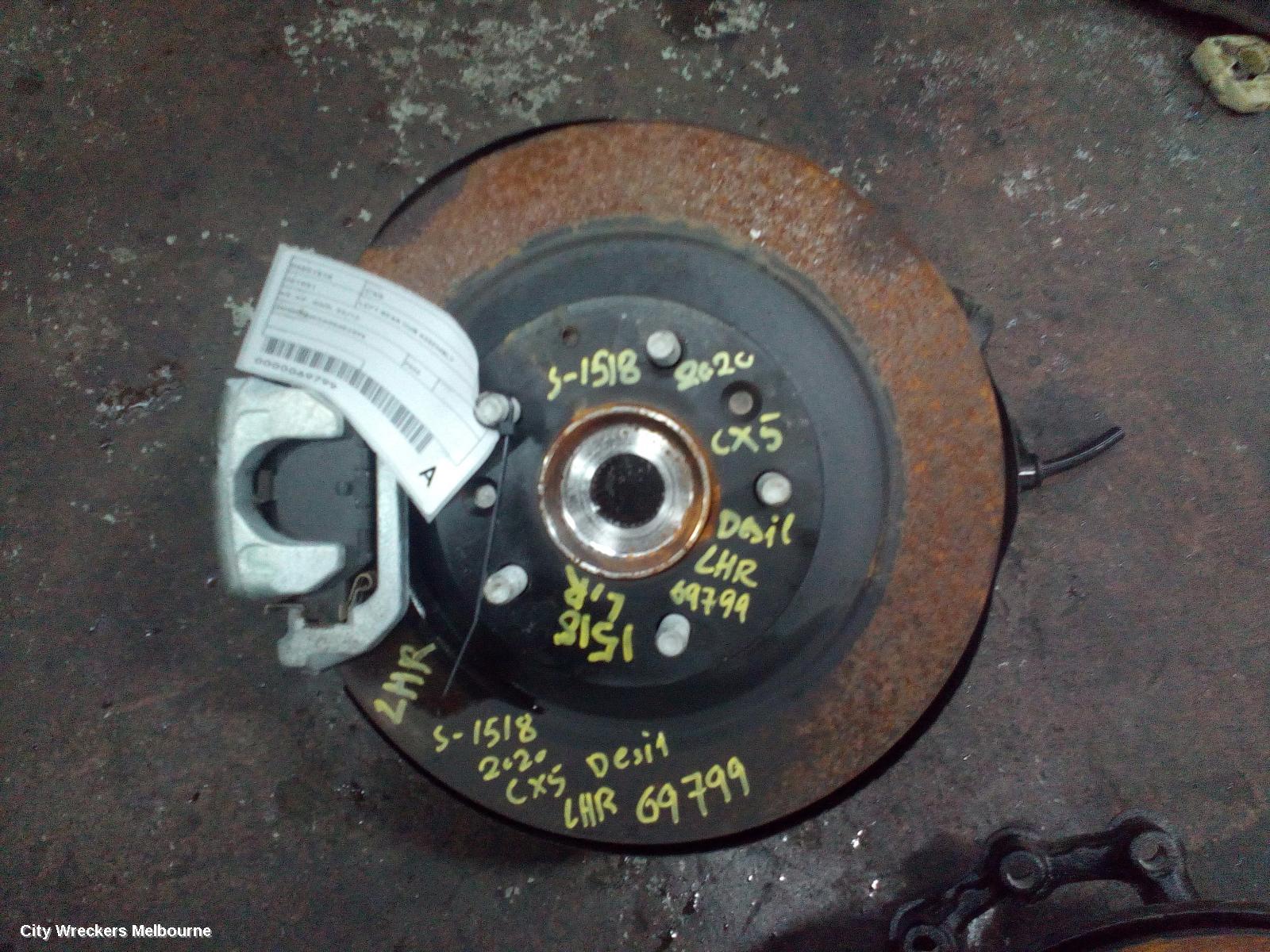 MAZDA CX5 LEFT REAR HUB ASSEMBLY, KE-KF, 4WD, BOLT TYPE SHOCK MOUNT, 02/2012 ONWARDS - Image 2