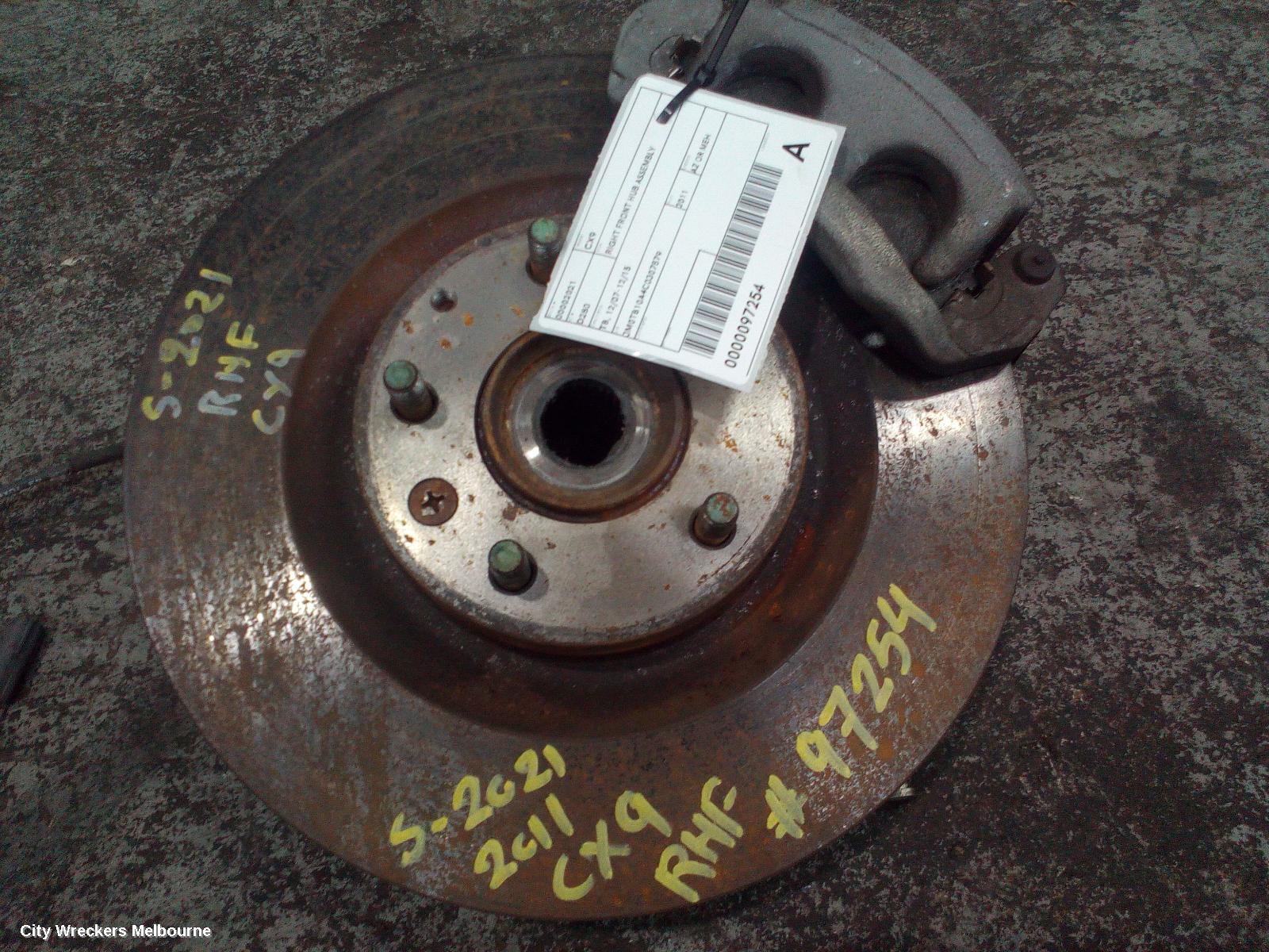 MAZDA CX9 RIGHT FRONT HUB ASSEMBLY, TB, FWD TYPE, 12/2007 - 12/2015 - Image 1