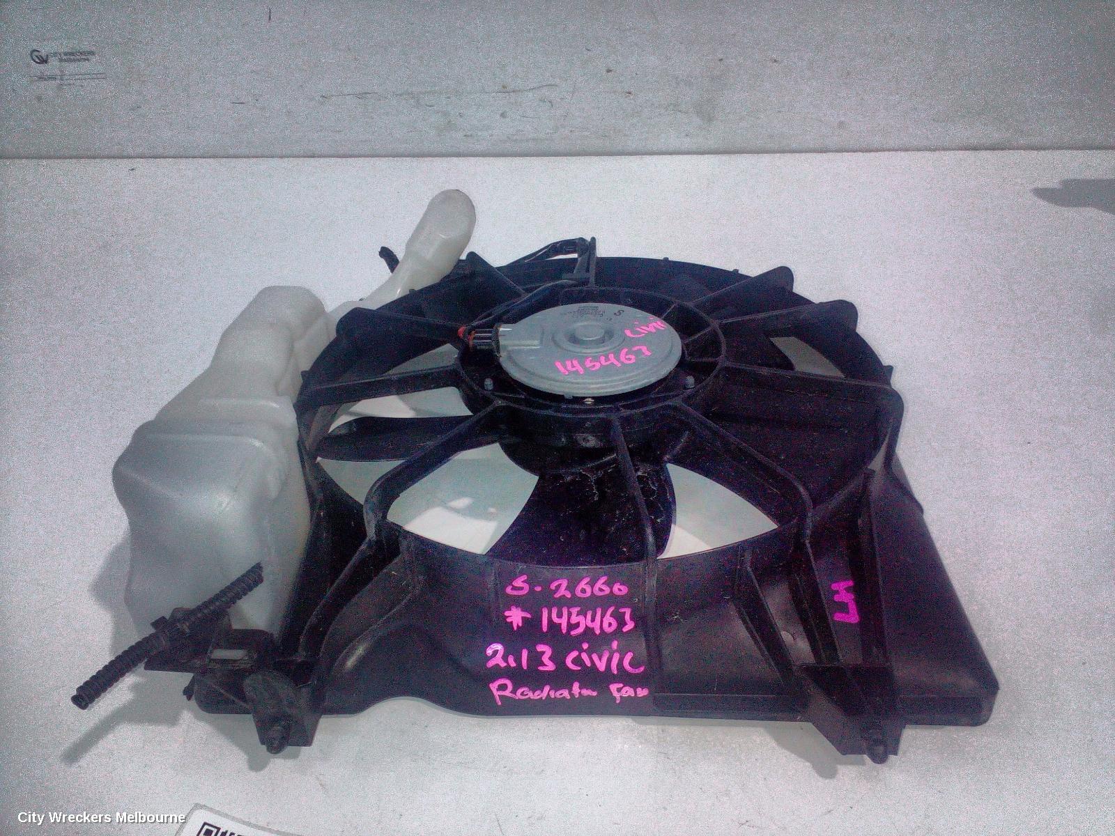 HONDA CIVIC FAN, RADIATOR FAN, HATCH (VIN SHHFK), 1.8, PETROL, 9TH GEN, 06/2012 - 04/2016 - Image 2