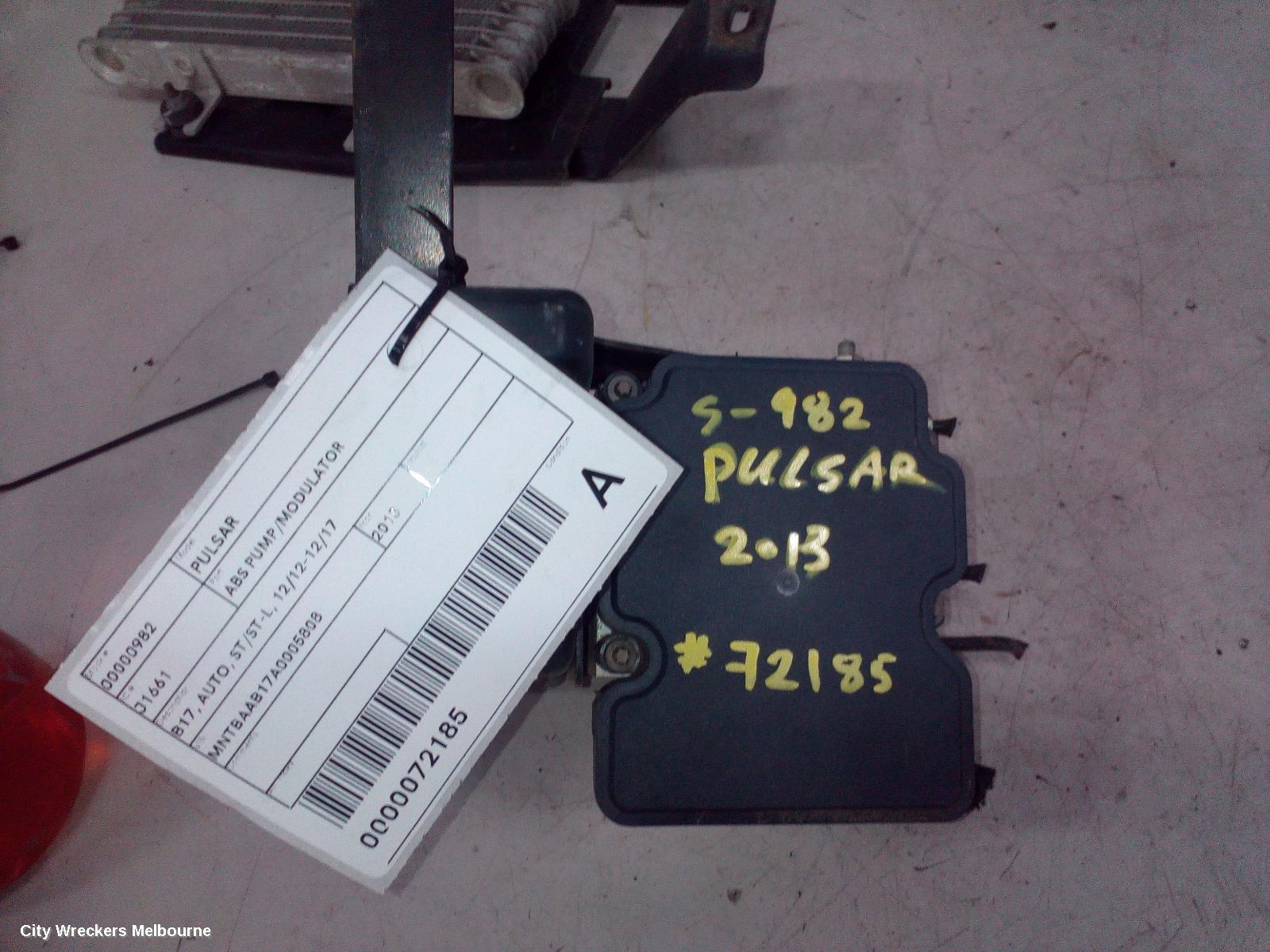 NISSAN PULSAR ABS PUMP/MODULATOR, B17, AUTO, ST/ST-L, 12/2012 - 12/2017 - Image 1