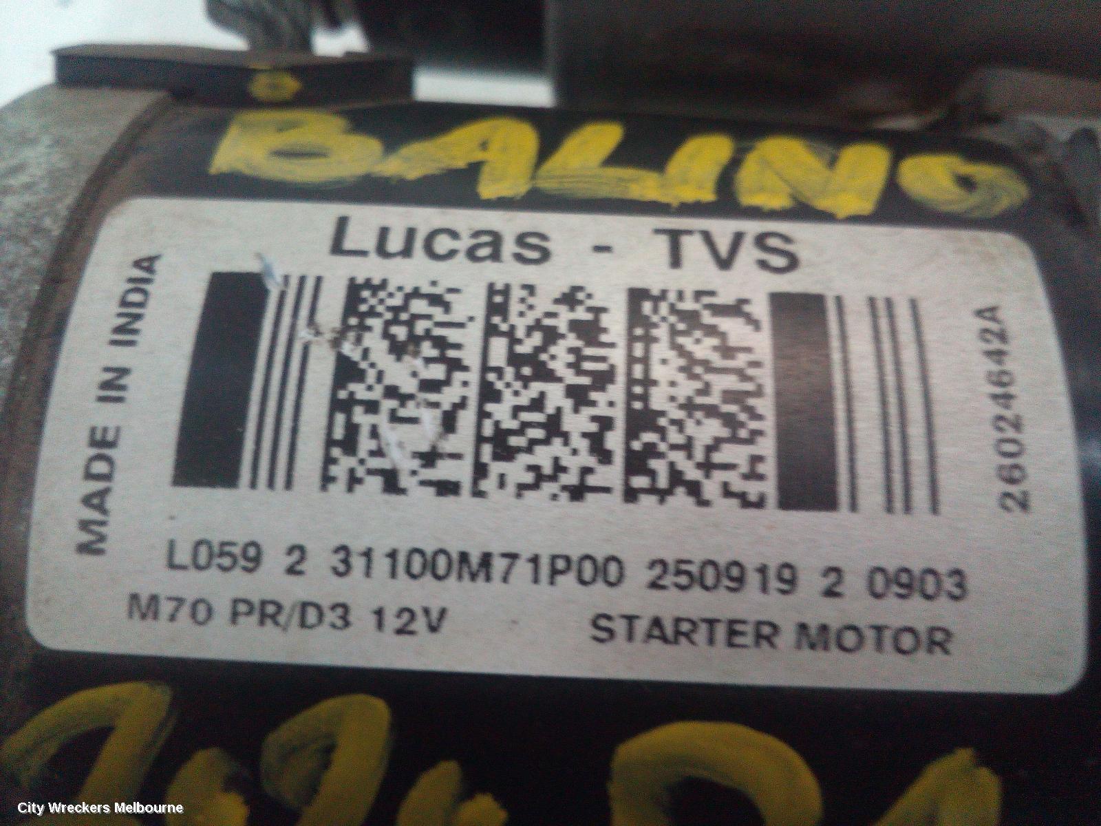 SUZUKI BALENO STARTER, EW, PETROL, 1.4, K14B, 04/2016 - 12/2022 - Image 3