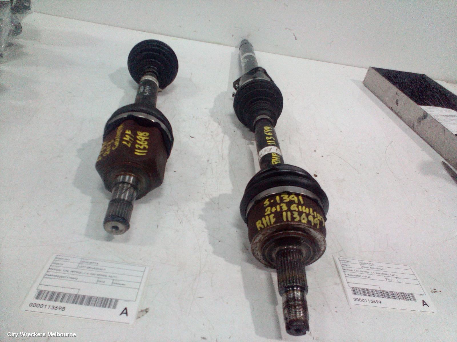 ALFA ROMEO GIULIETTA LEFT DRIVESHAFT, MANUAL T/M, PETROL, 1.4, 940 SERIES, 06/2011 ONWARDS - Image 3