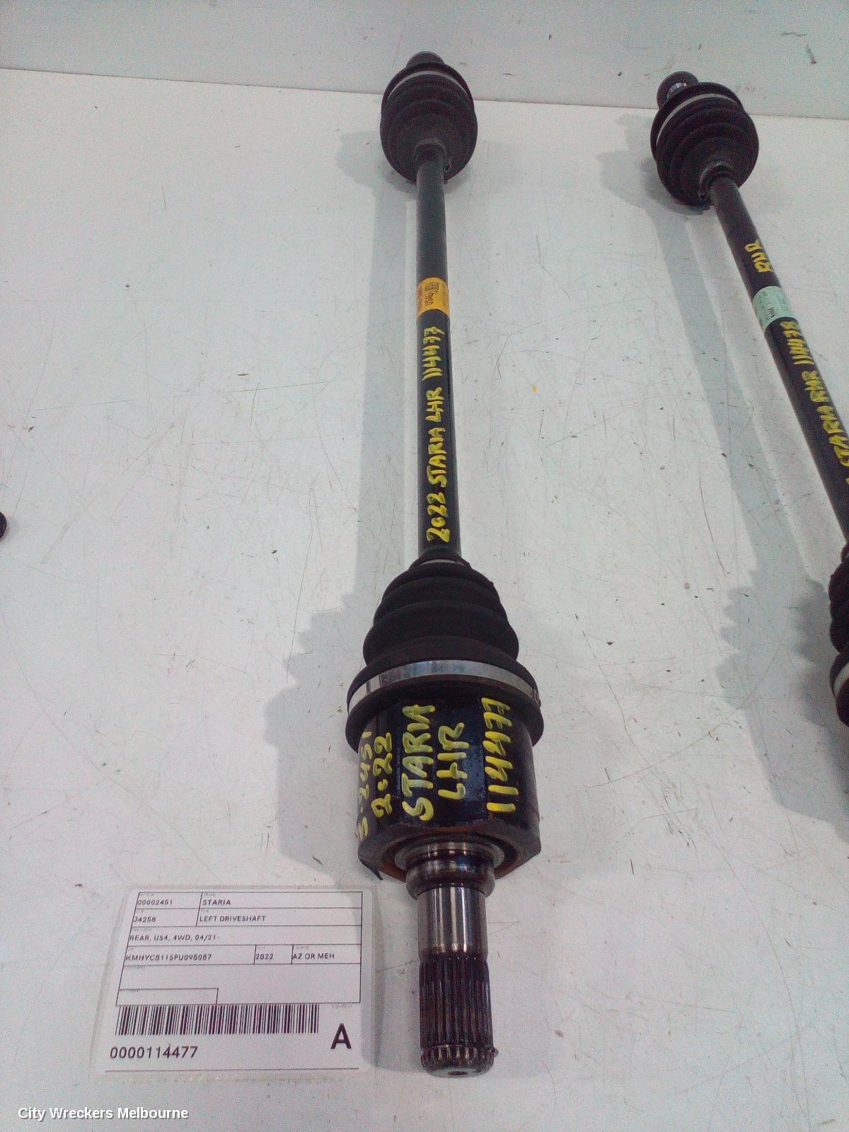 HYUNDAI STARIA LEFT DRIVESHAFT, REAR, US4, 4WD, 04/2021 ONWARDS - Image 2