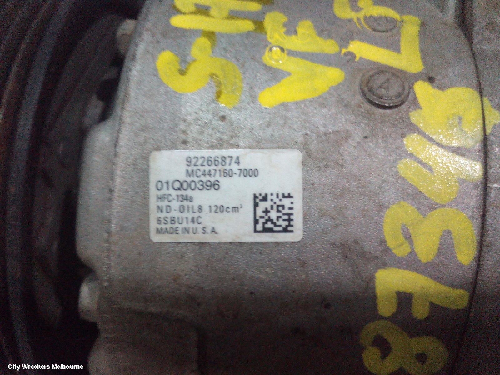 HOLDEN COMMODORE A/C COMPRESSOR, VF, 3.6, 05/2013 - 12/2017 - Image 2