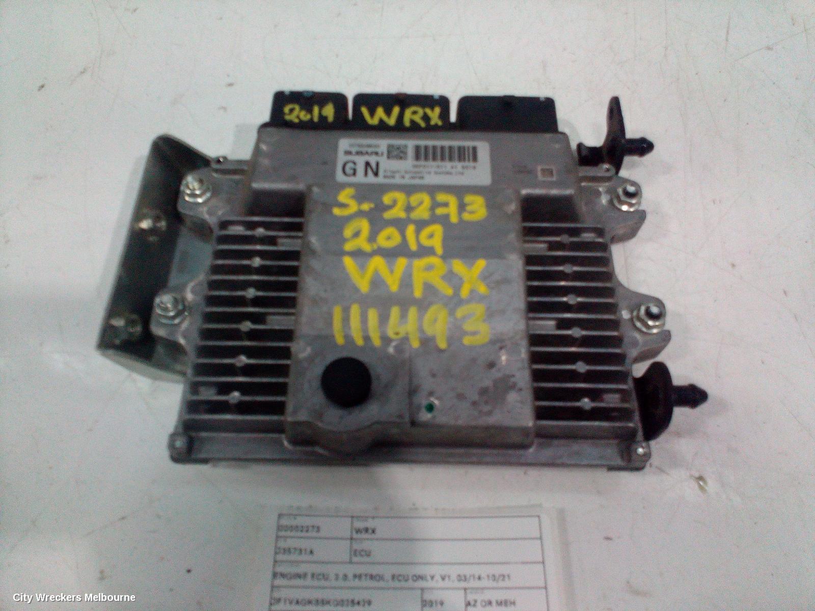 SUBARU WRX ECU, ENGINE ECU, 2.0, PETROL, ECU ONLY, V1, 03/2014 - 10/2021 - Image 2
